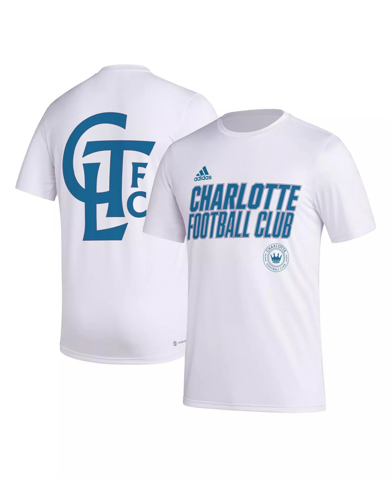 Men's White Charlotte FC Team Jersey Hook AEROREADY T-shirt - White - 2XL