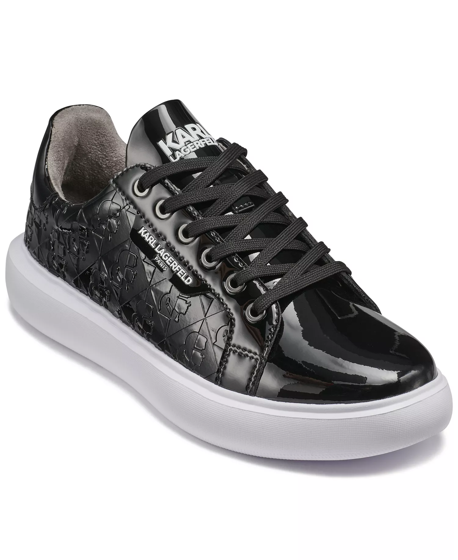 Men's Patent Sneakers - Black - 10.5M
