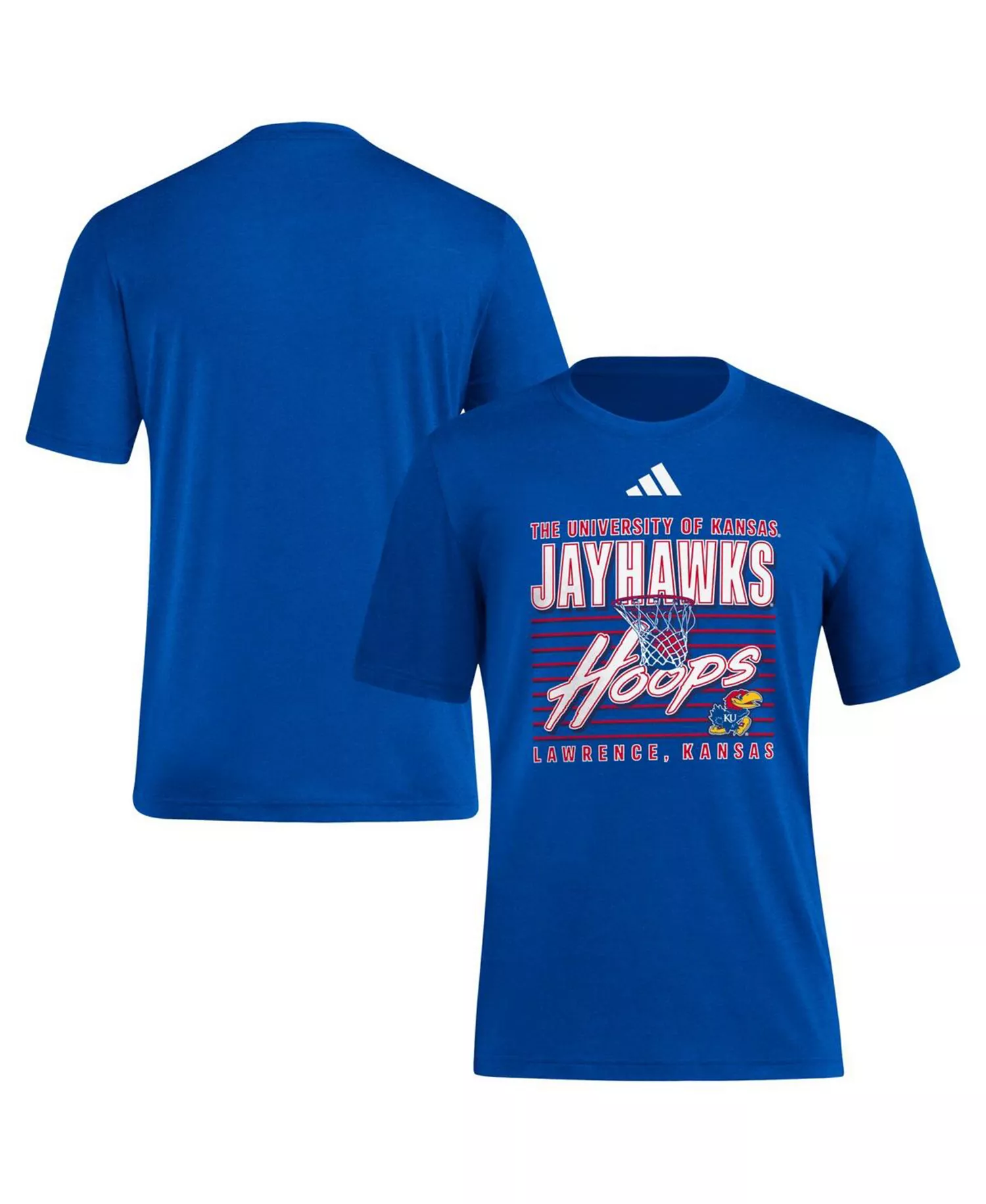 Men's Royal Kansas Jayhawks Locker Swish Tri-blend T-shirt - Royal - L