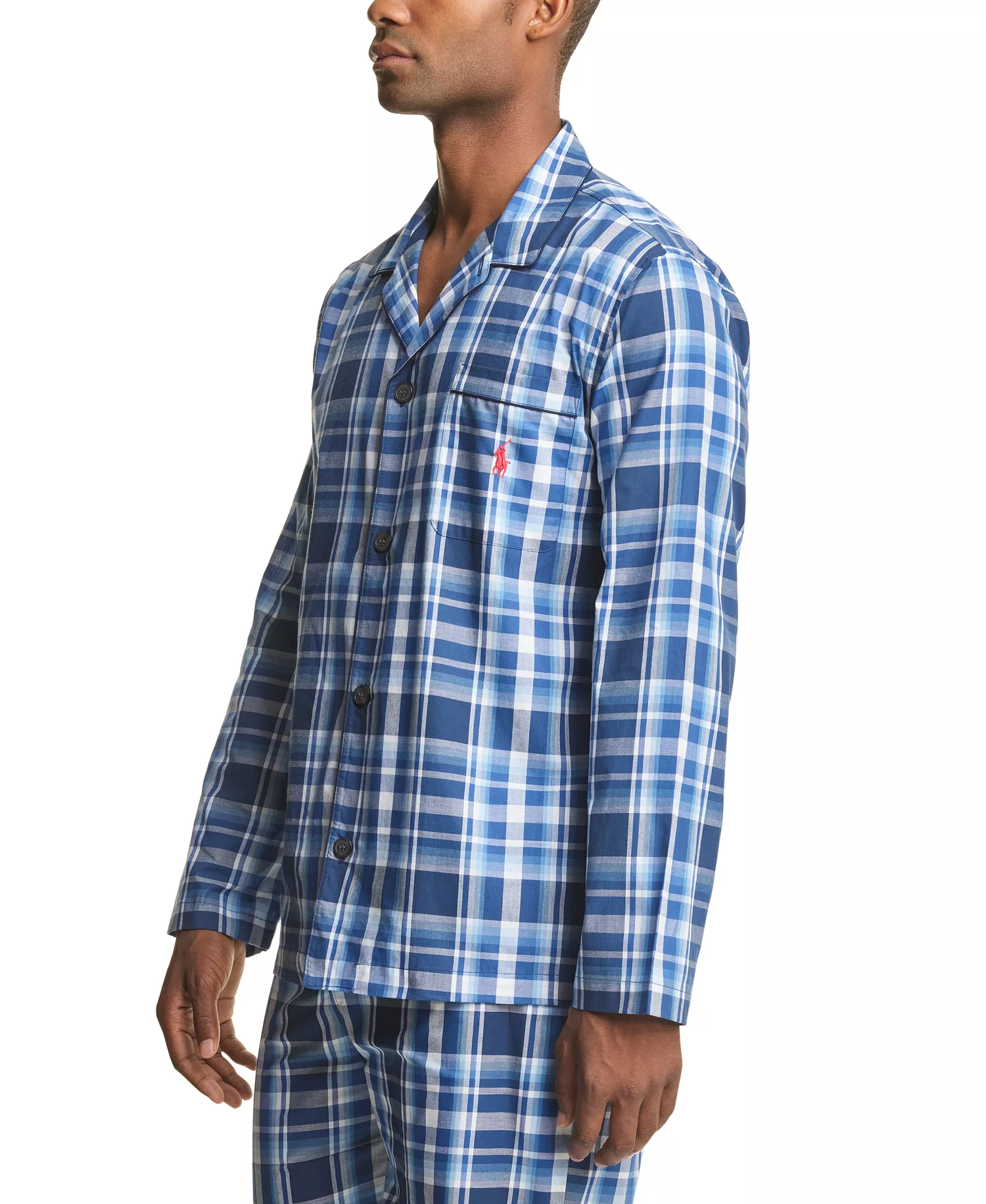 Men's Plaid Woven Pajama Top - Monroe Plaid - L