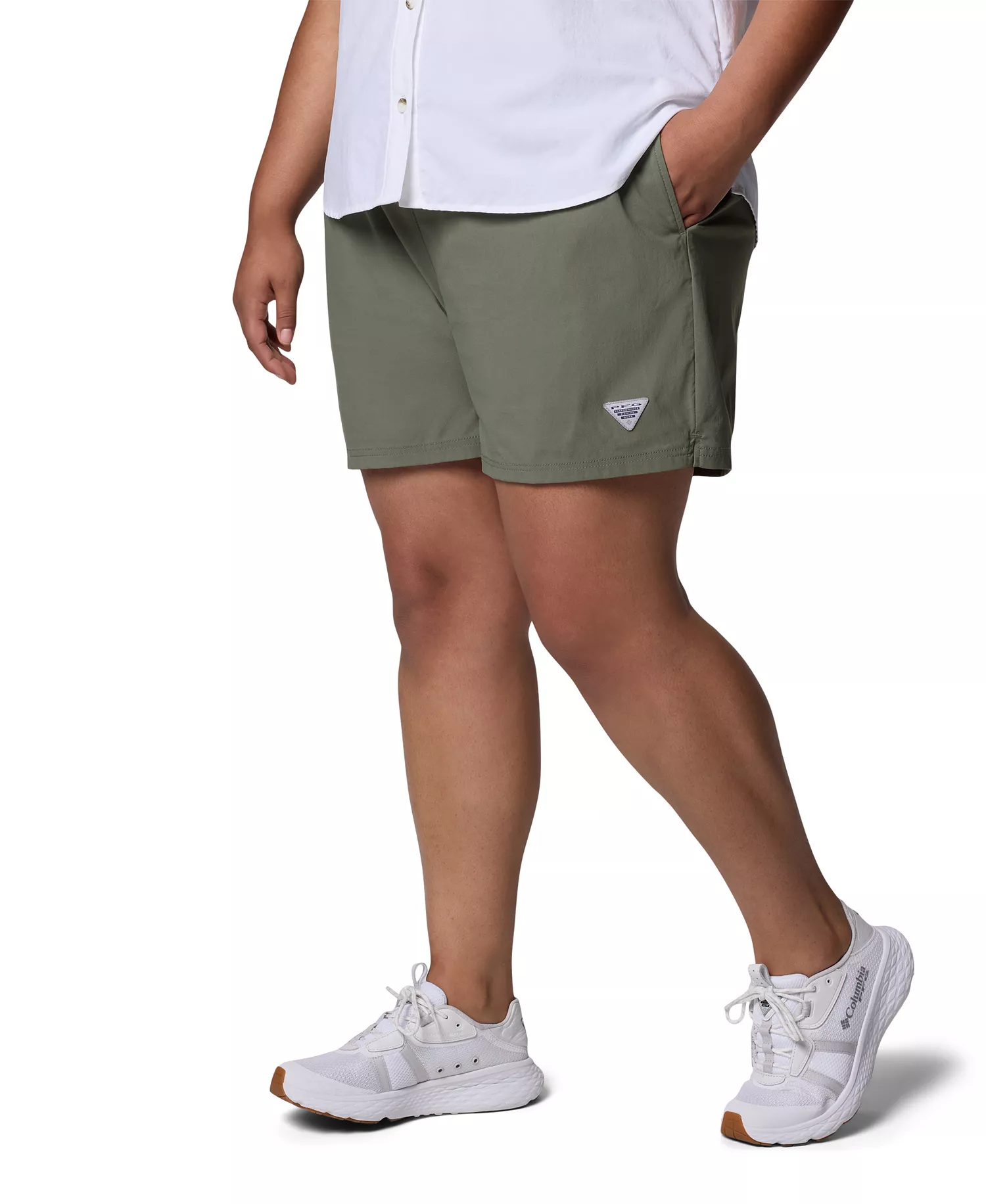 Plus Size Rugged Water Comfort Stretch Shorts - Black - 1X
