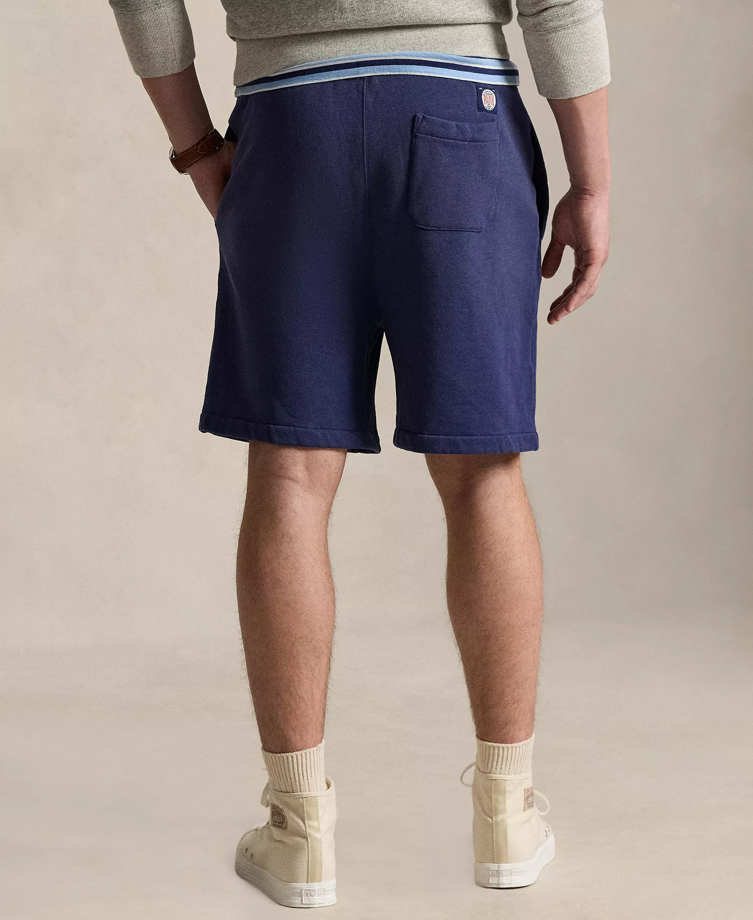 Men's Logo Patch Detail Shorts - Dark Cobalt - 2XL