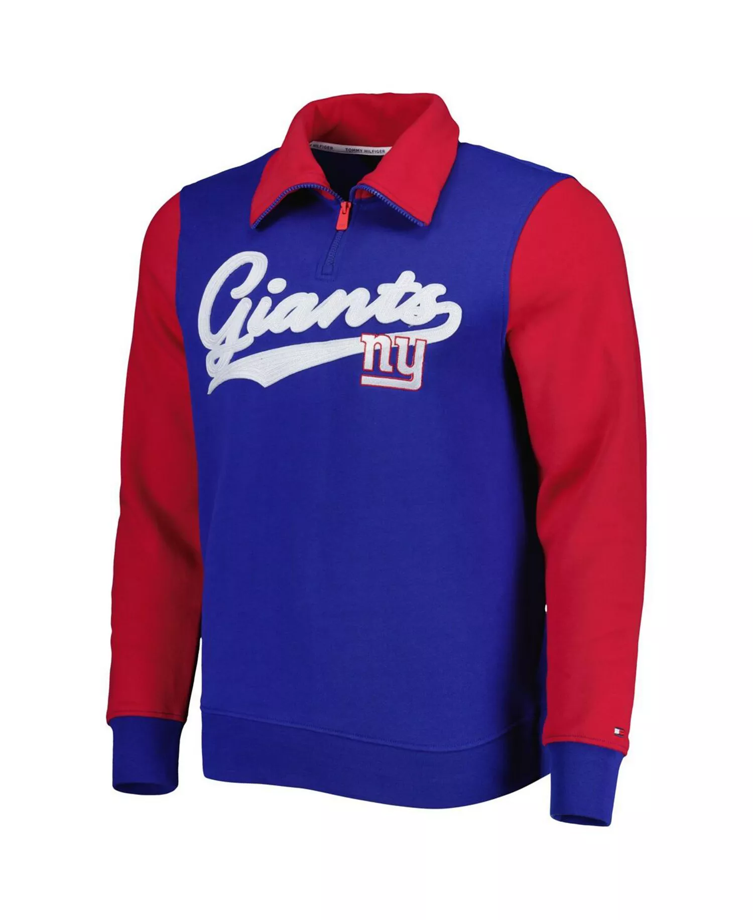 Men's Royal, Red New York Giants Aiden Quarter-Zip Top - Royal, Red - L