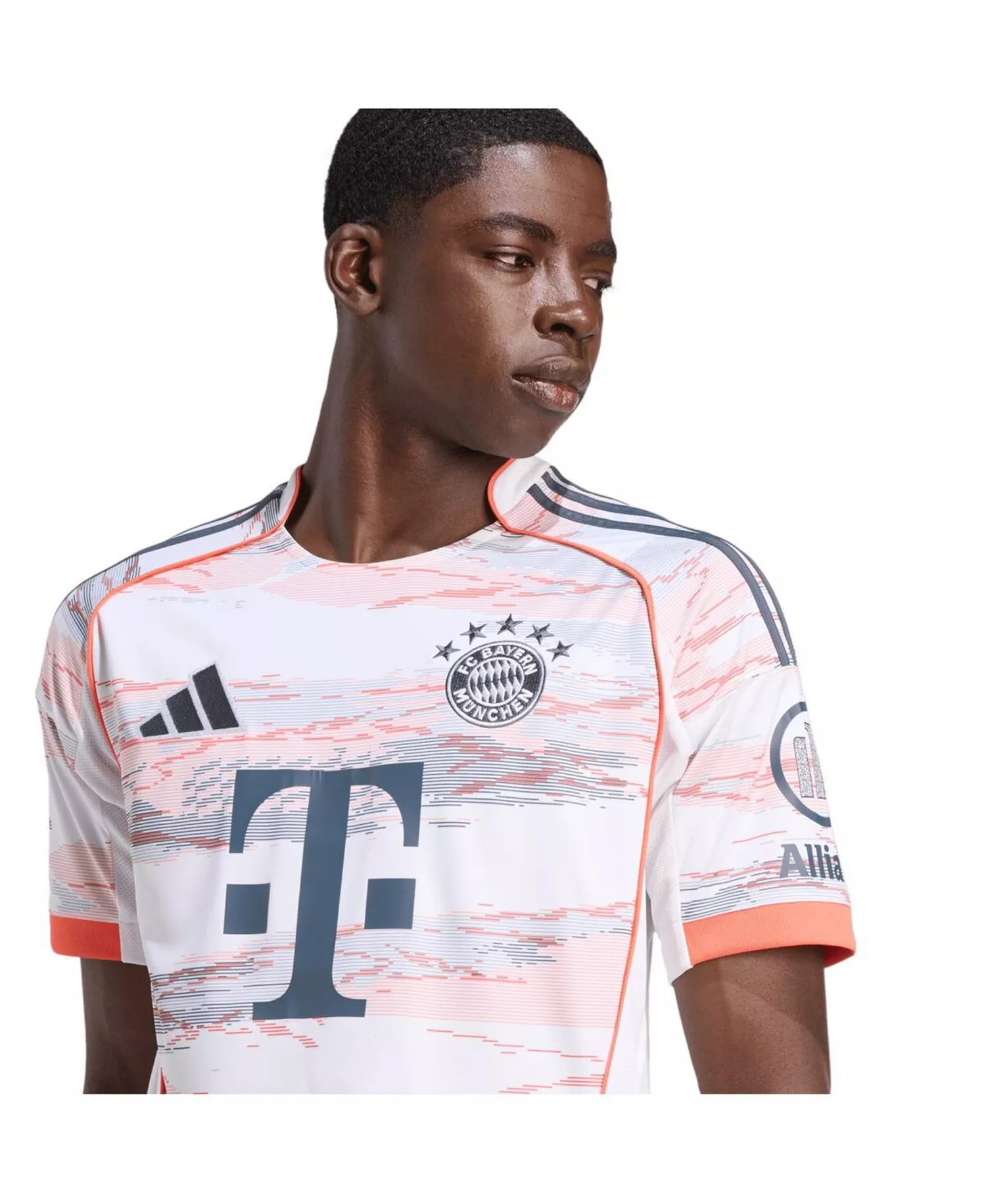 Men's White Bayern Munich 2025/26 Away Replica Jersey - White - L