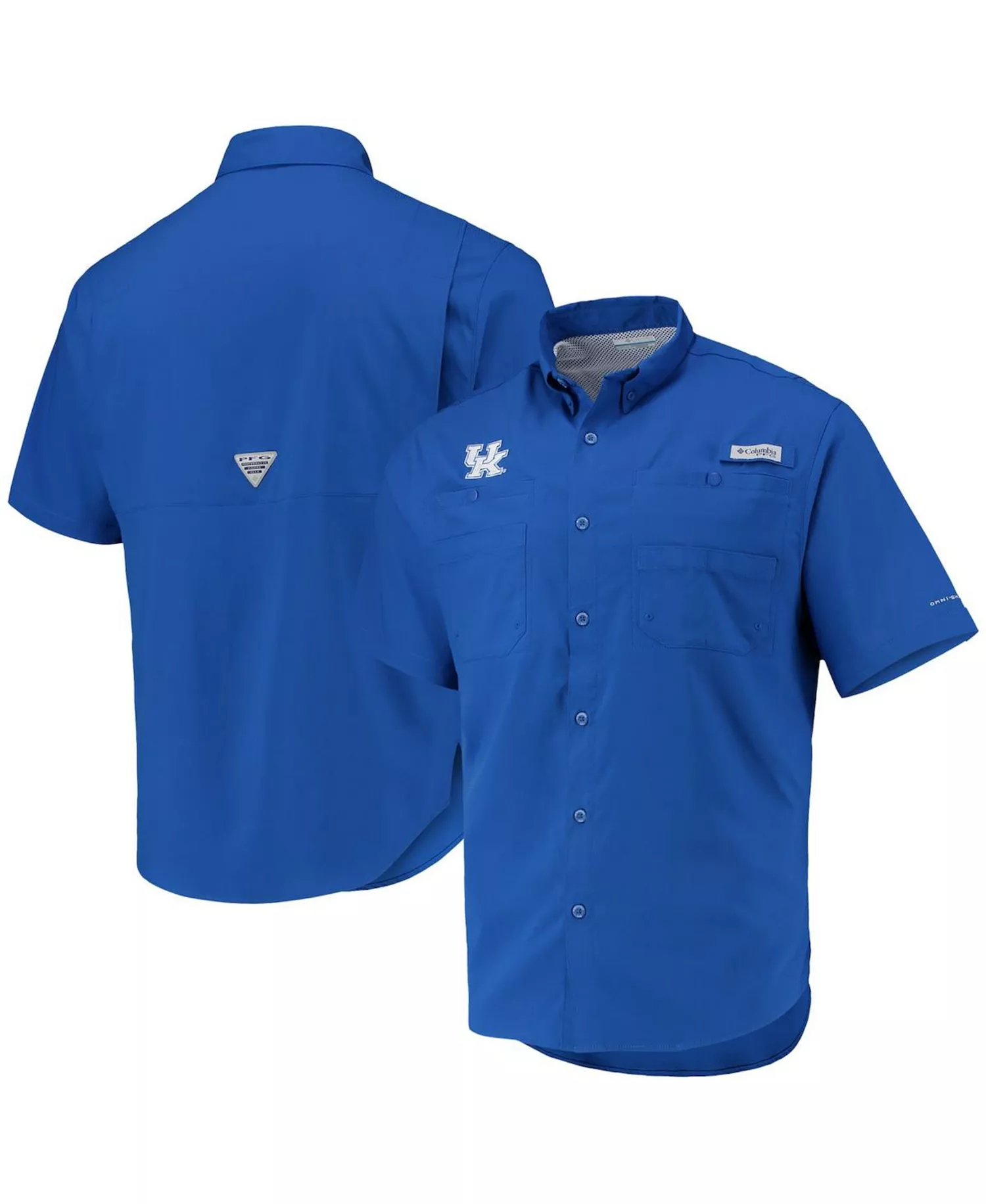 Men's Royal Kentucky Wildcats Tamiami Omni-Shade Button-Down Shirt - Royal - L