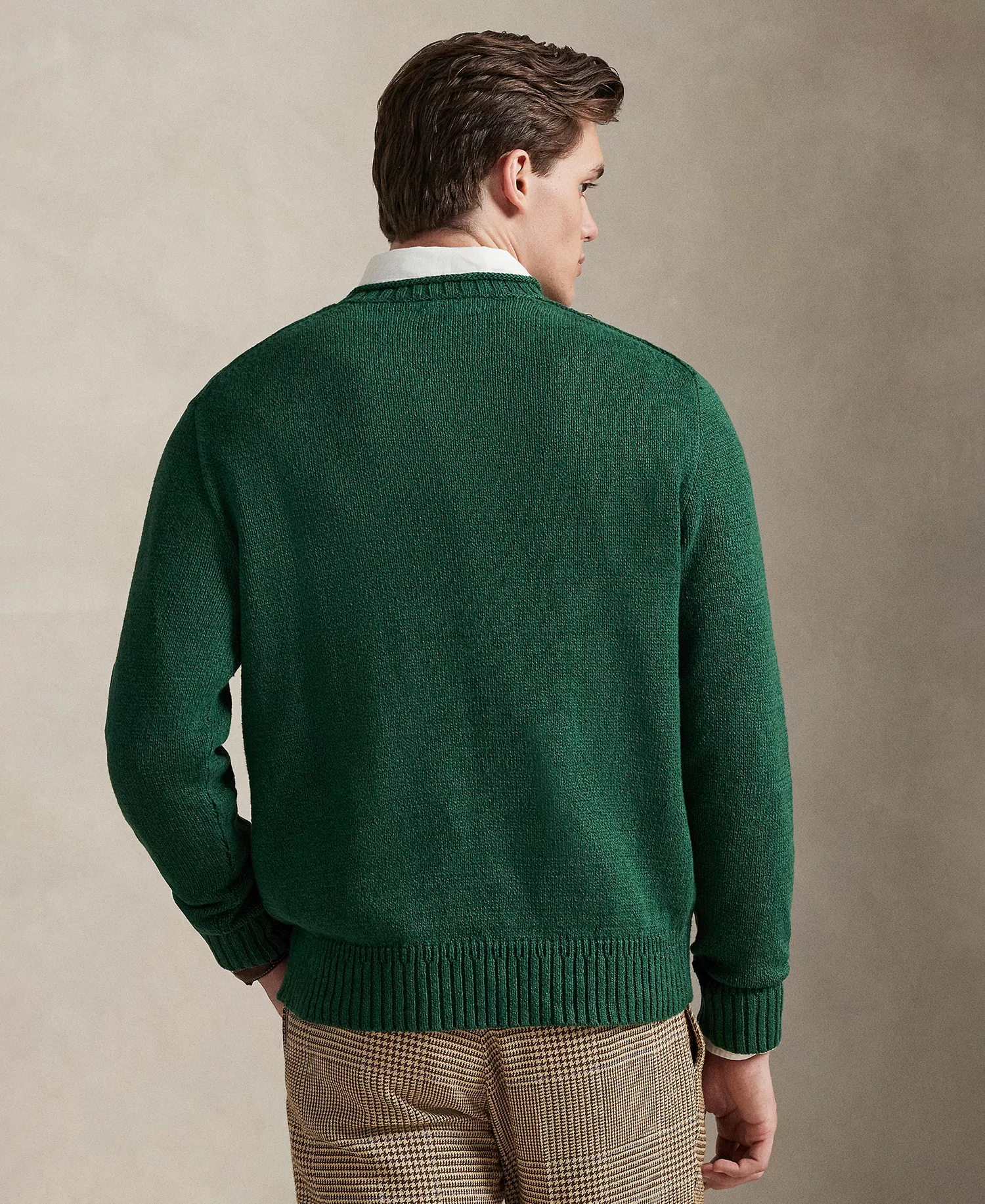 Men's Polo Bear Roll Neck Sweater - New Forest - 2XL