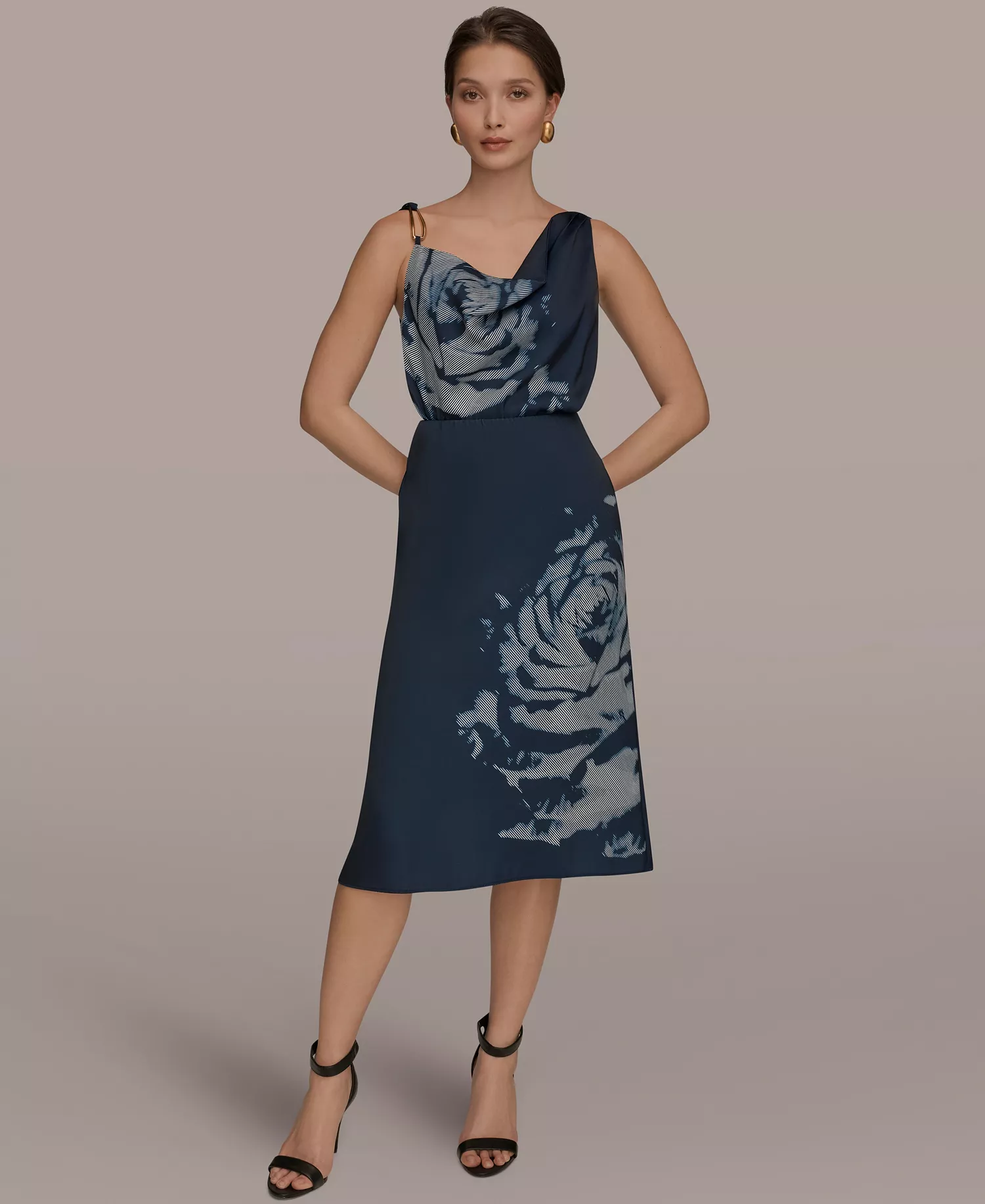 Women's Floral A-Line Midi Skirt - Nightfall Multi - 0