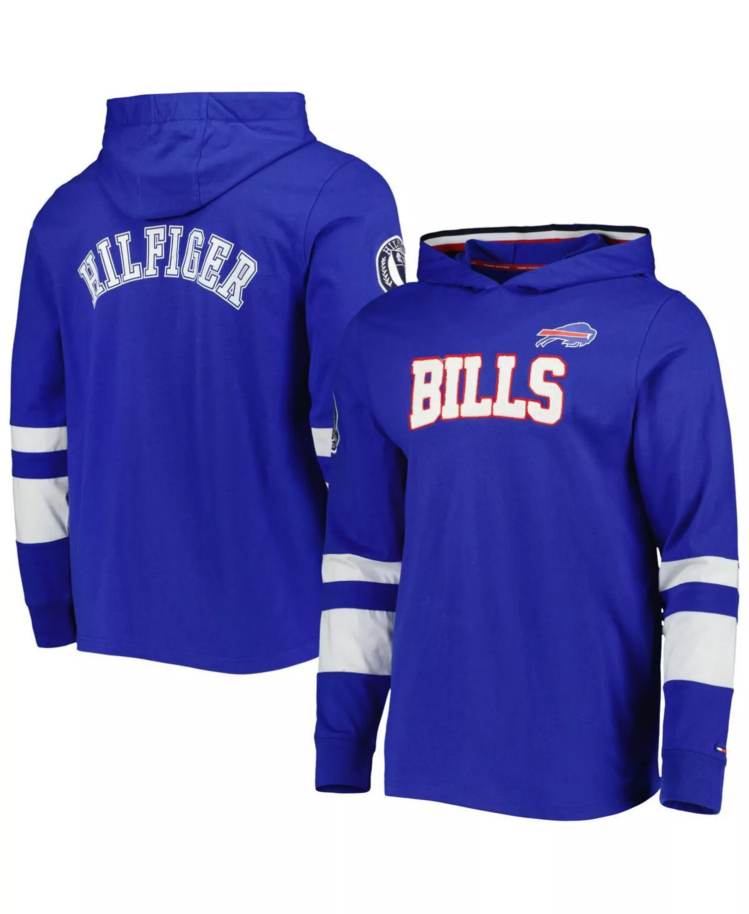 Men's Royal, White Buffalo Bills Alex Long Sleeve Hoodie T-shirt - Royal, White - 2XL