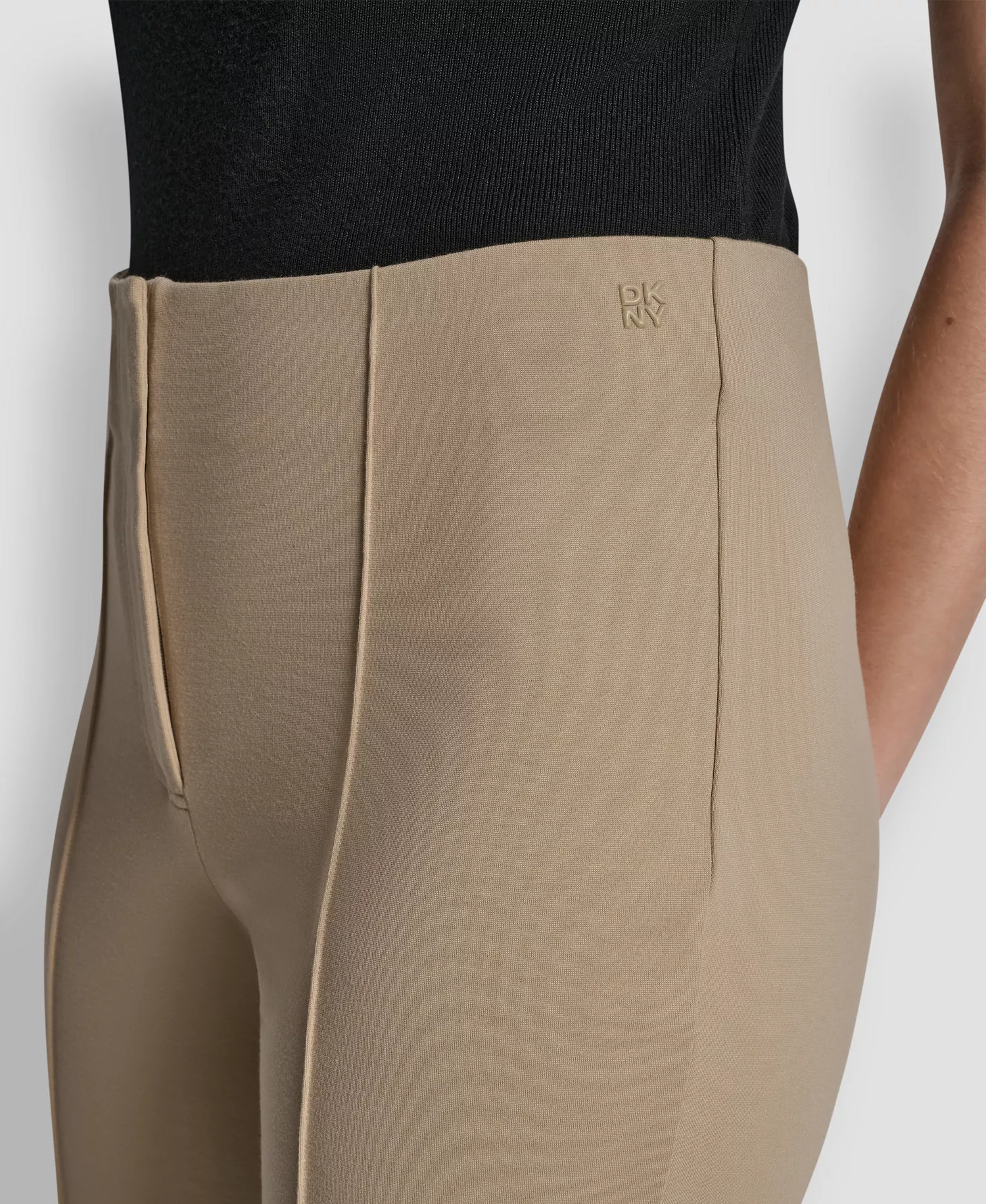 Women's Front Seam Flare Leg Pants - Travertine - L