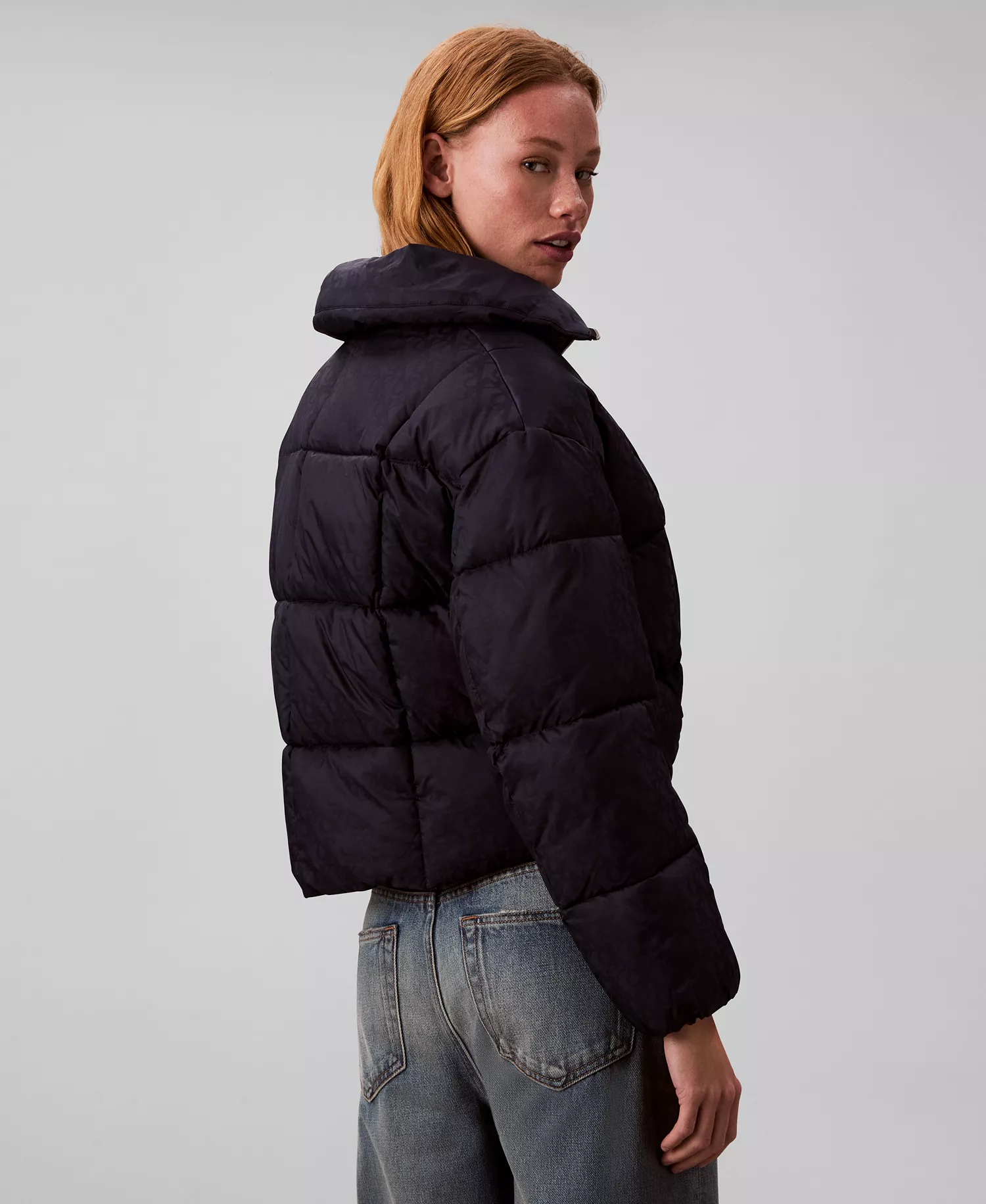 Women's Monogram Puffer Long-Sleeve Jacket - Monogram Blue - L