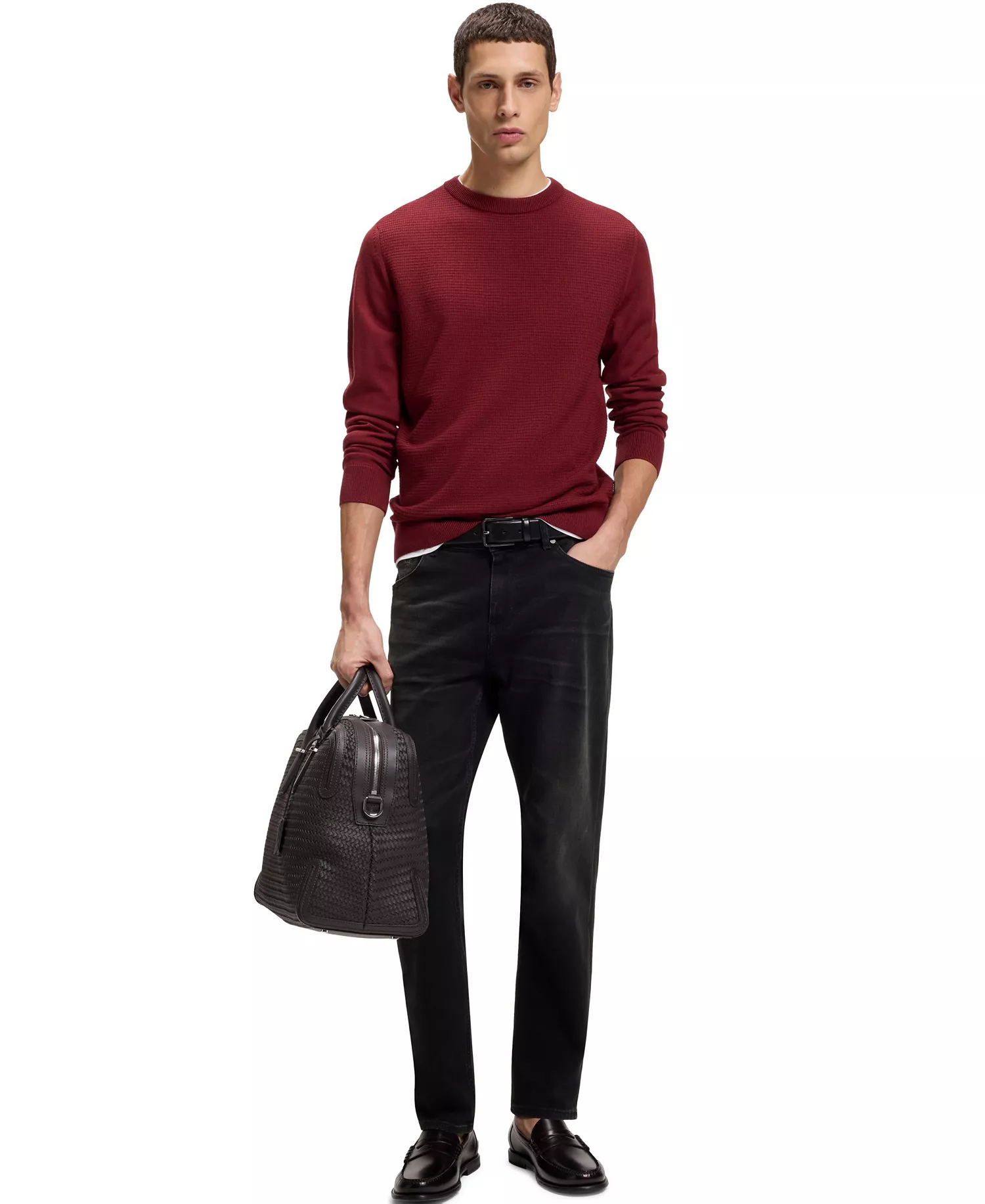 Men's Maine Regular-Fit Soft-Touch Denim Jeans - Black - 30x34