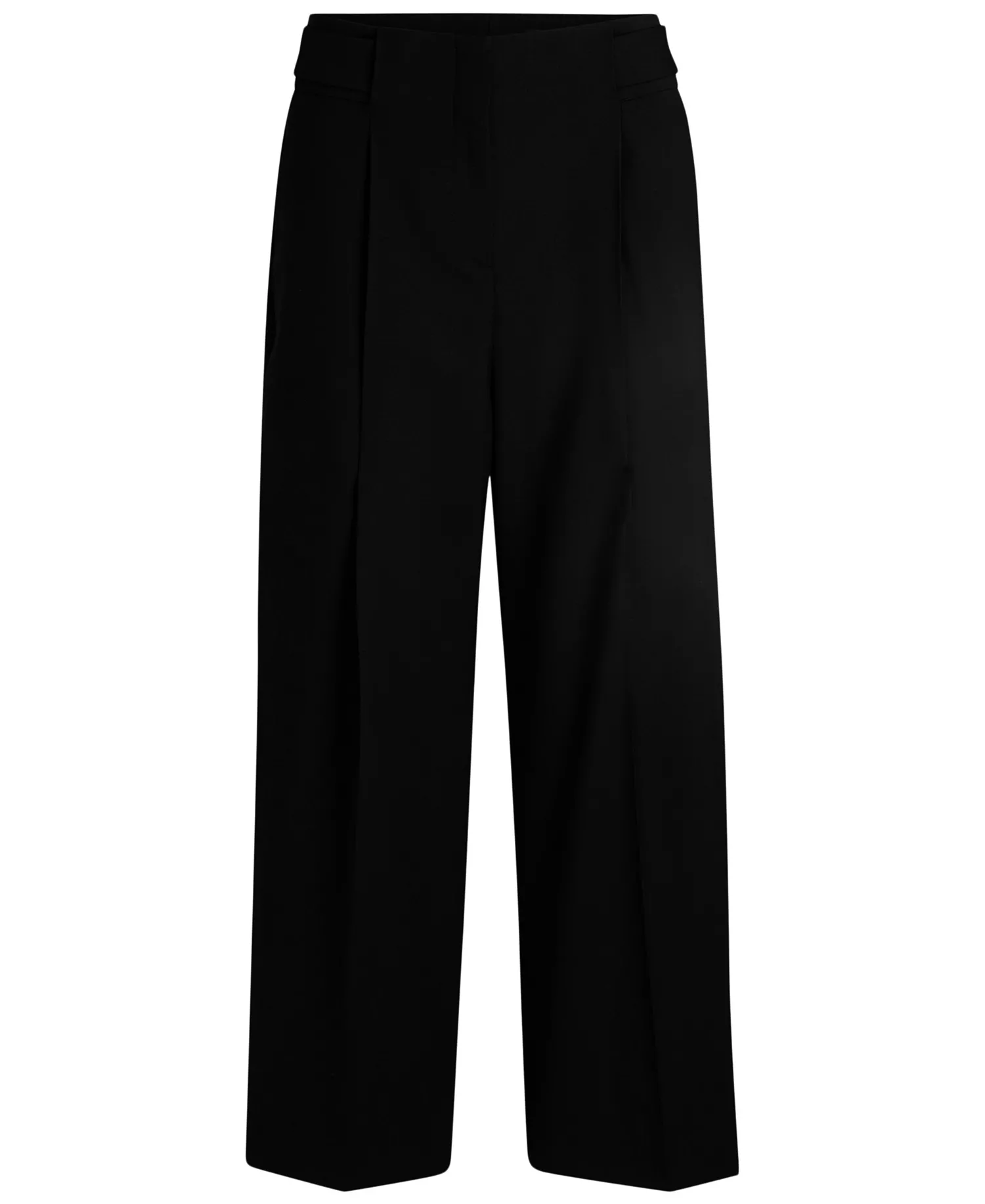 Women's Regular-Fit High-Waisted Trousers - Black - 6