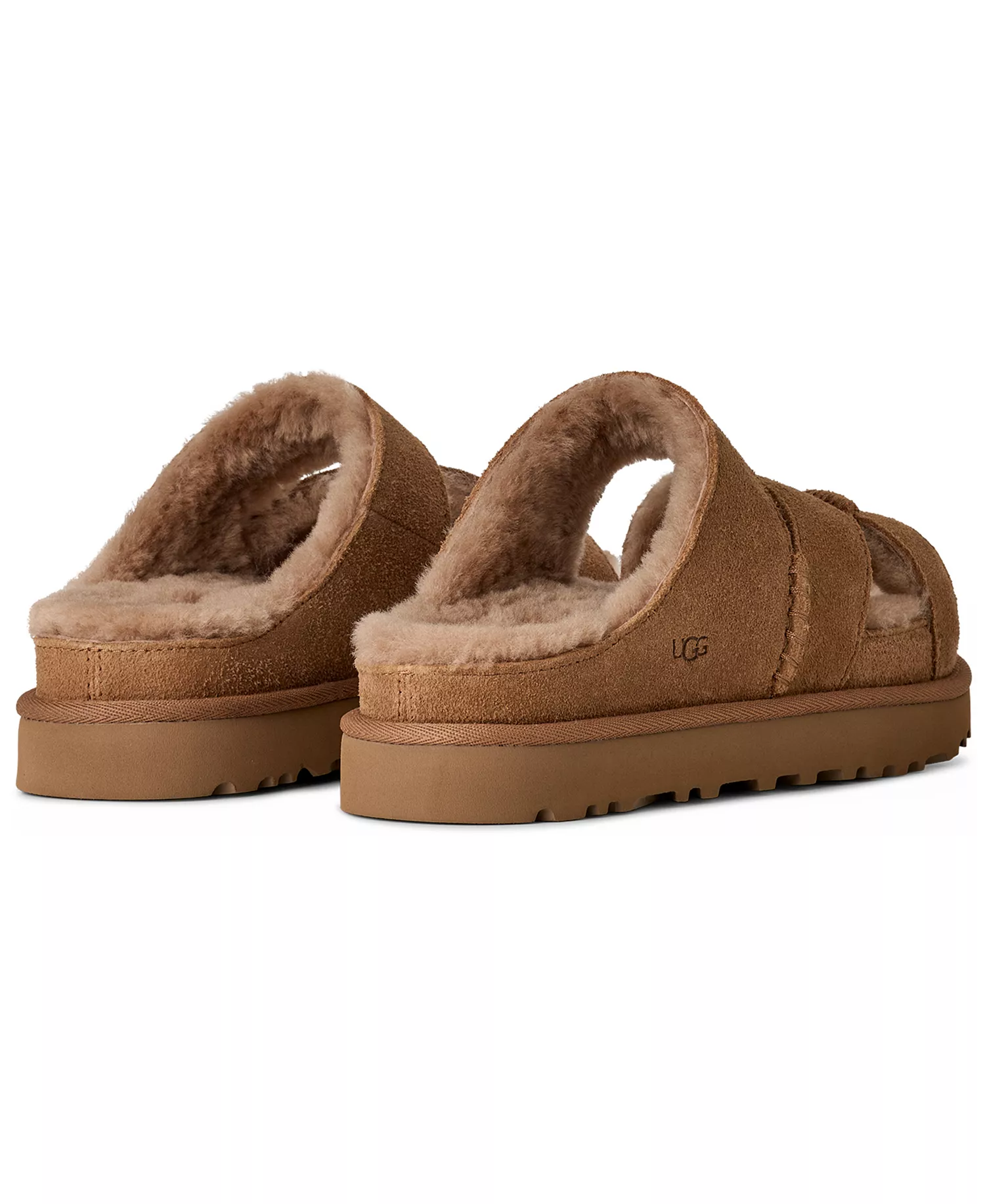 Women's Greenport Cross Strap Open Toe Slide Sandals - Chestnut - 10M