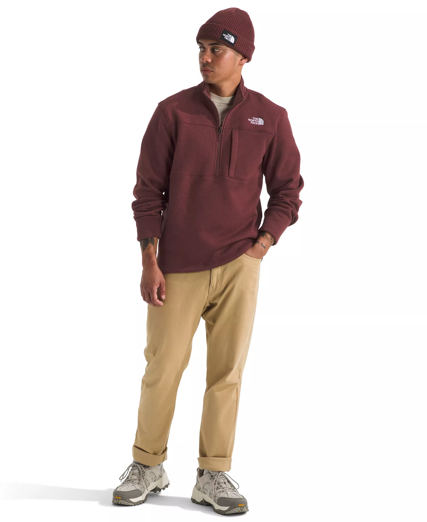 Men's Gordon Lyons Quarter Zip Jacket - Bark Mist Heather - 2XL