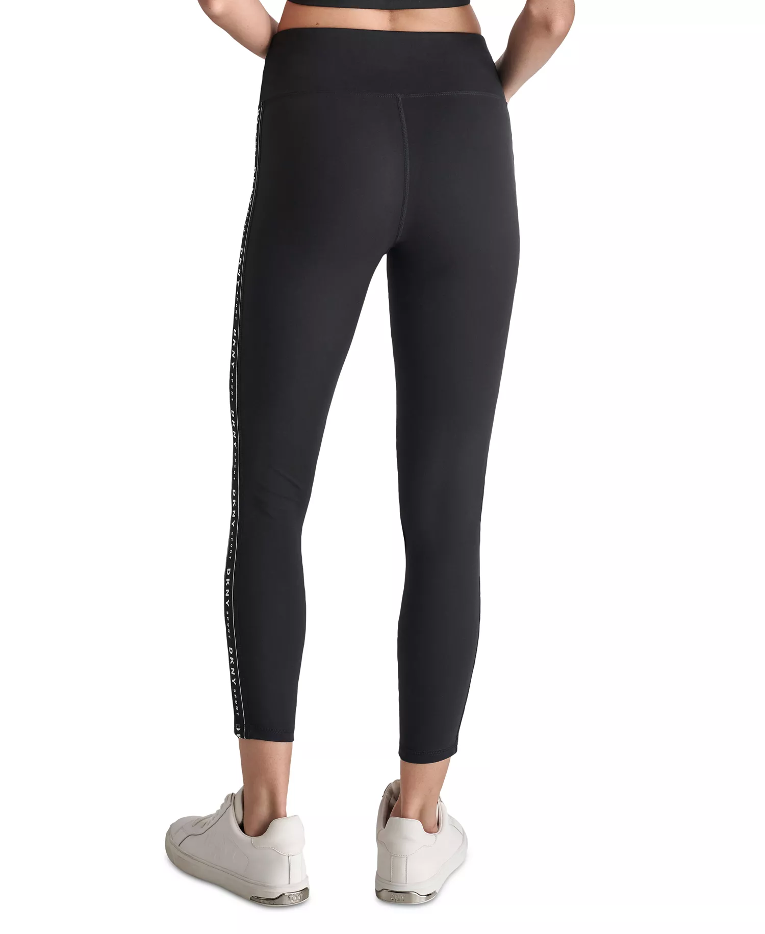 Women's High-Waist Logo Tape Leggings  - Blk/black - S