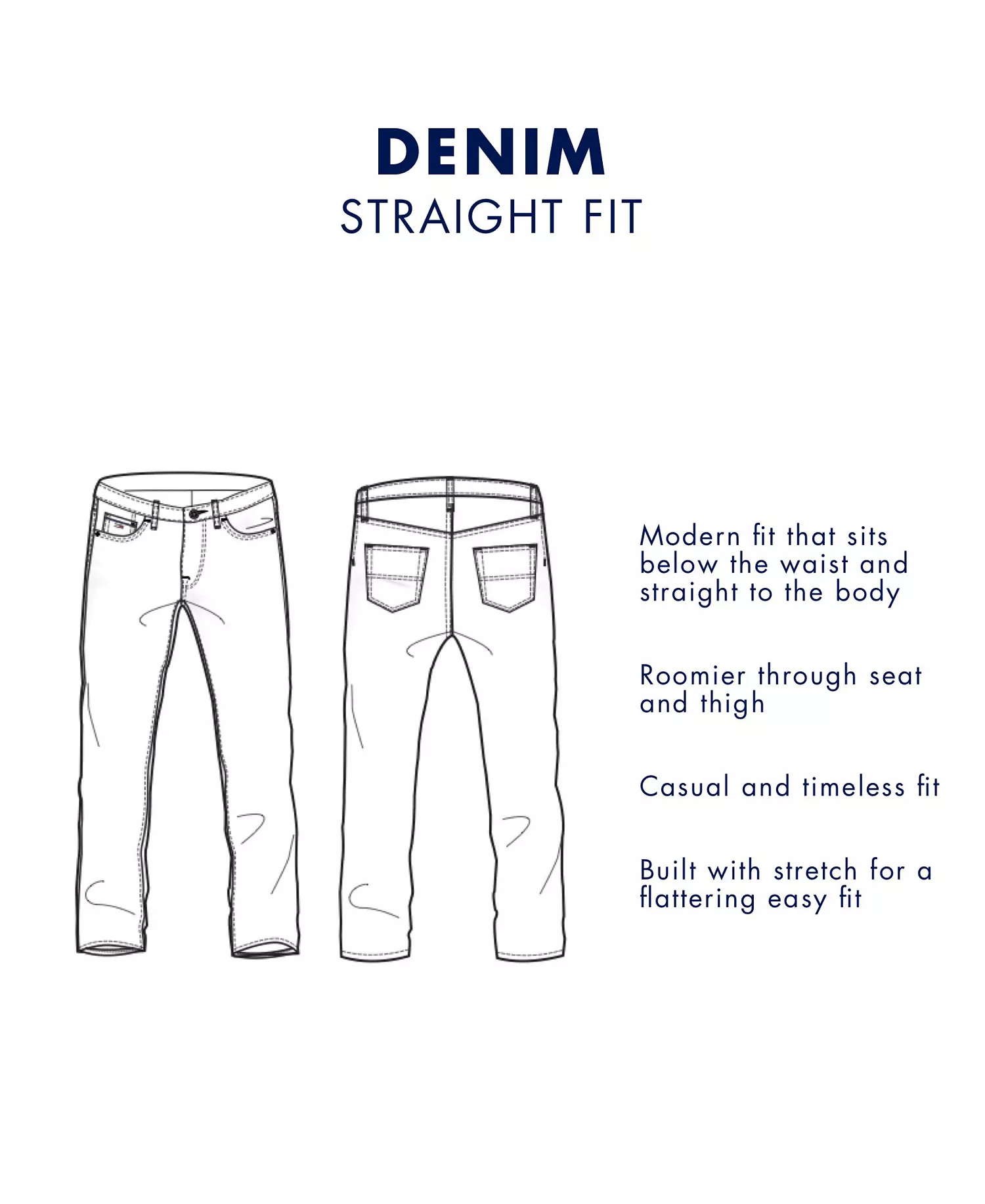 Men's Big & Tall Straight Fit Stretch Jeans - Black Denim - 38x36