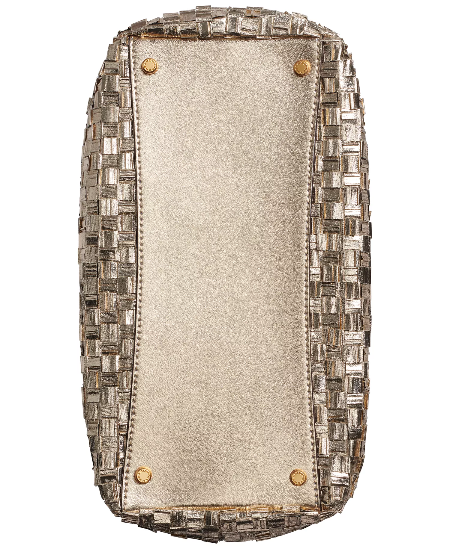 Glenwood Metallic Woven Small Shoulder Bag - Gold - ONE SIZE