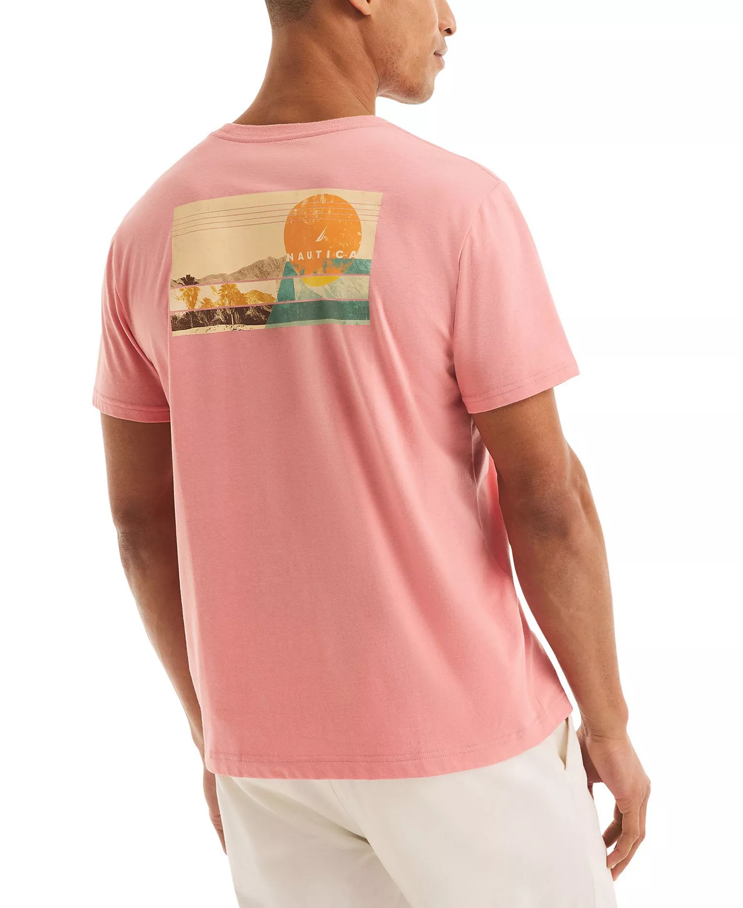 Men's Short-Sleeve Land And Sea T-Shirt - Mauve Glow - L