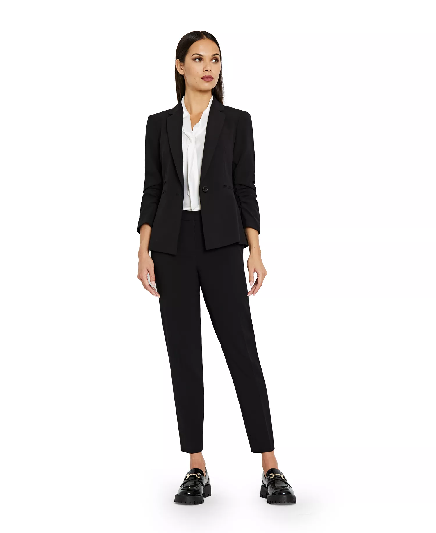Shannon Suit Straight-Leg Pants - Black - 10