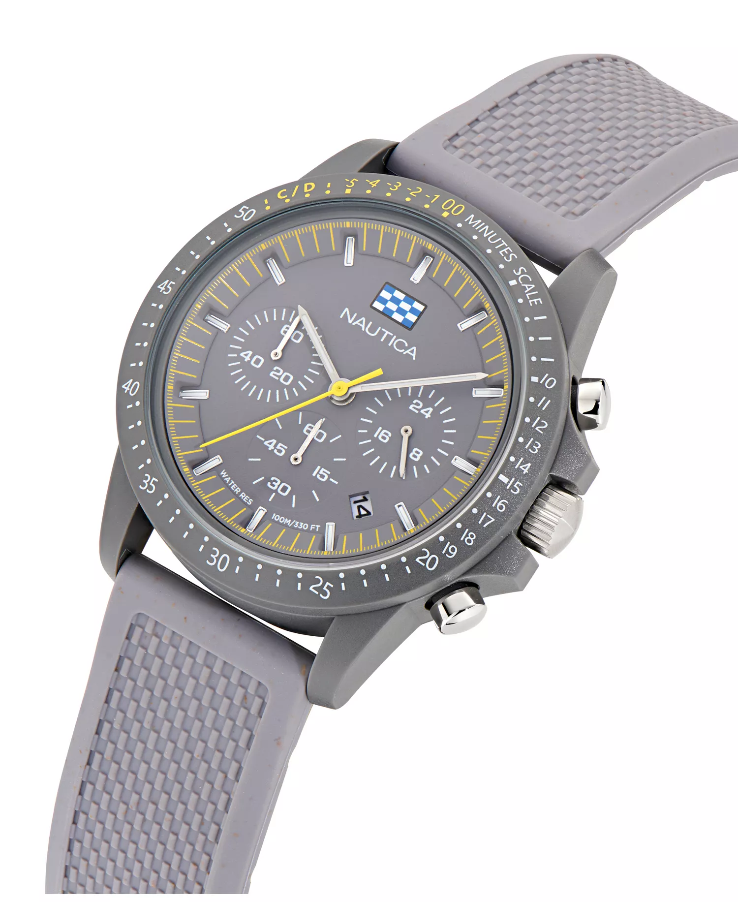 Men's Multifunction or Date Gray Polyurethane Watch, 43mm - Gray - No Size