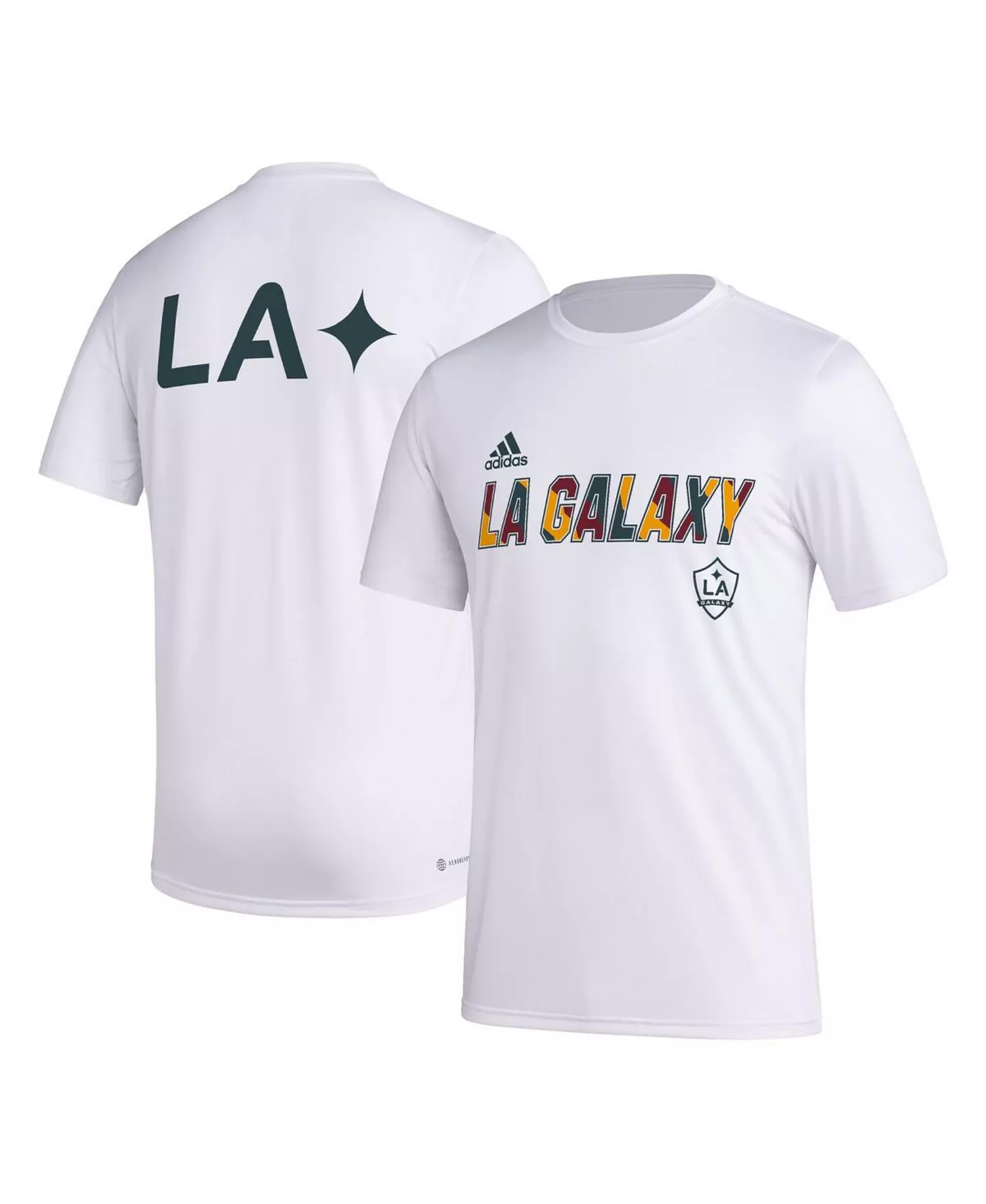 Men's White LA Galaxy Team Jersey Hook AEROREADY T-shirt - White - M