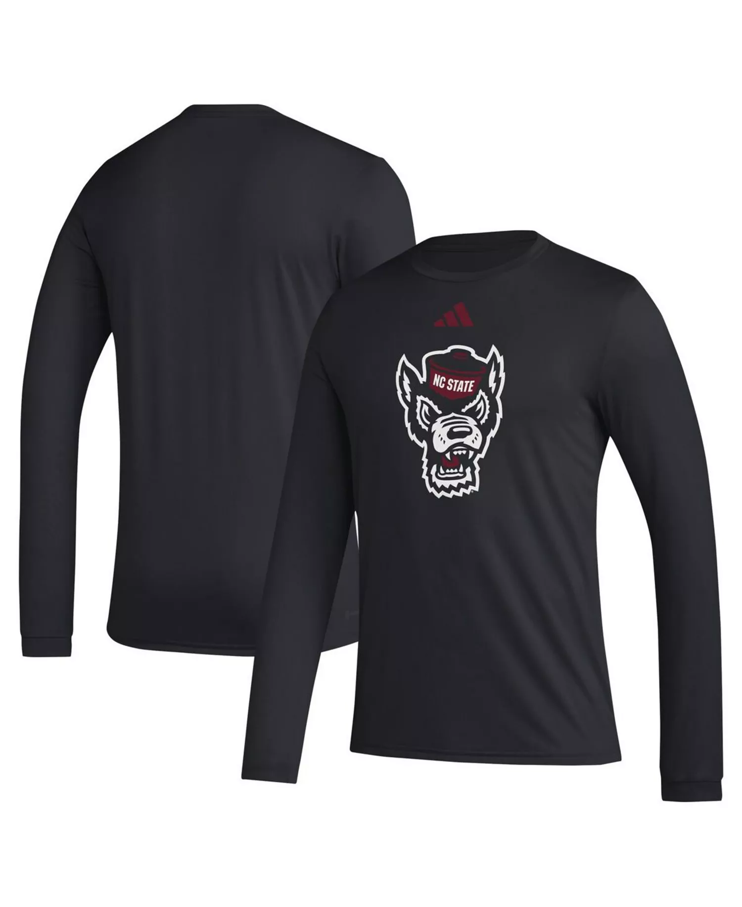 Men's Black NC State Wolfpack Primary Locker Logo Pre-Game Long Sleeve T-Shirt - Black - 2XL