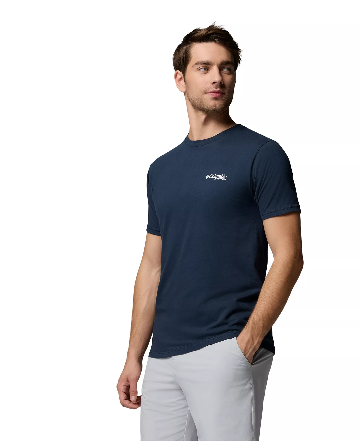 Men's PFG Ruh Roh Graphic T-Shirt - Columbia Navy - L