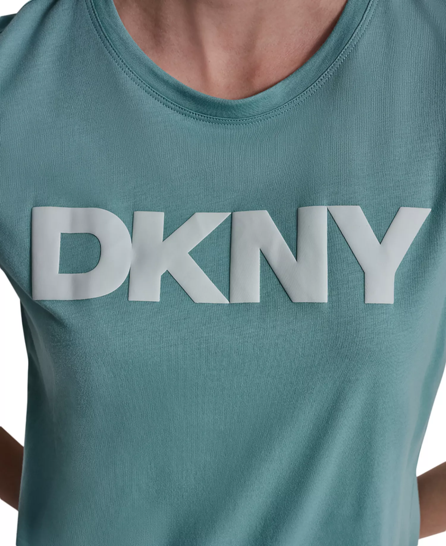 Women's Puff Logo Crewneck T-Shirt - Coastline/clear Mint - L