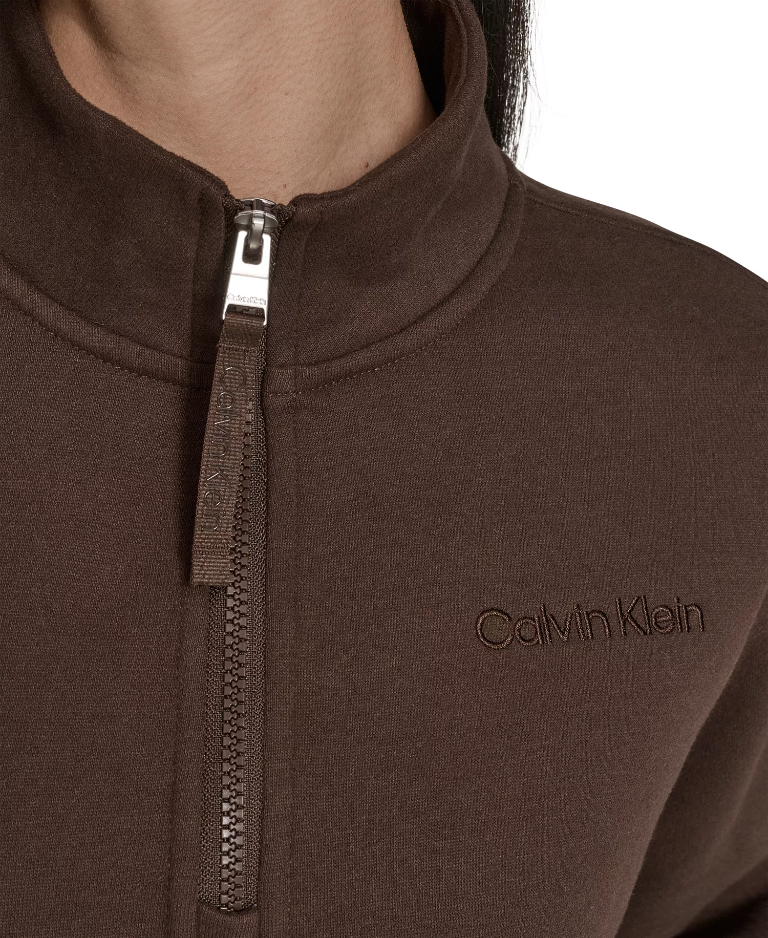 Women's Performance Half-Zip Pull-On Sweatshirt - Brown Cork - 2XL