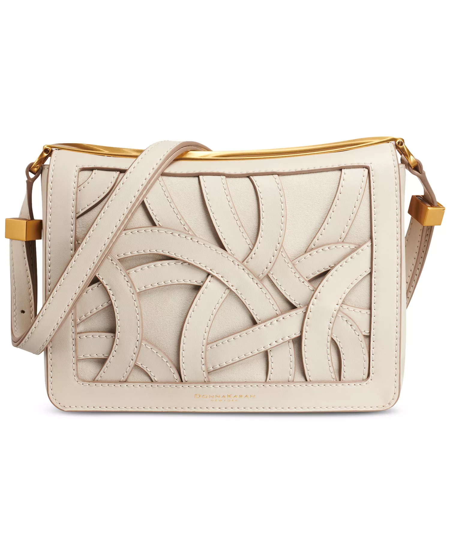 Jericho Woven Leather Floral Shoulder Bag - Sand - NO SIZE