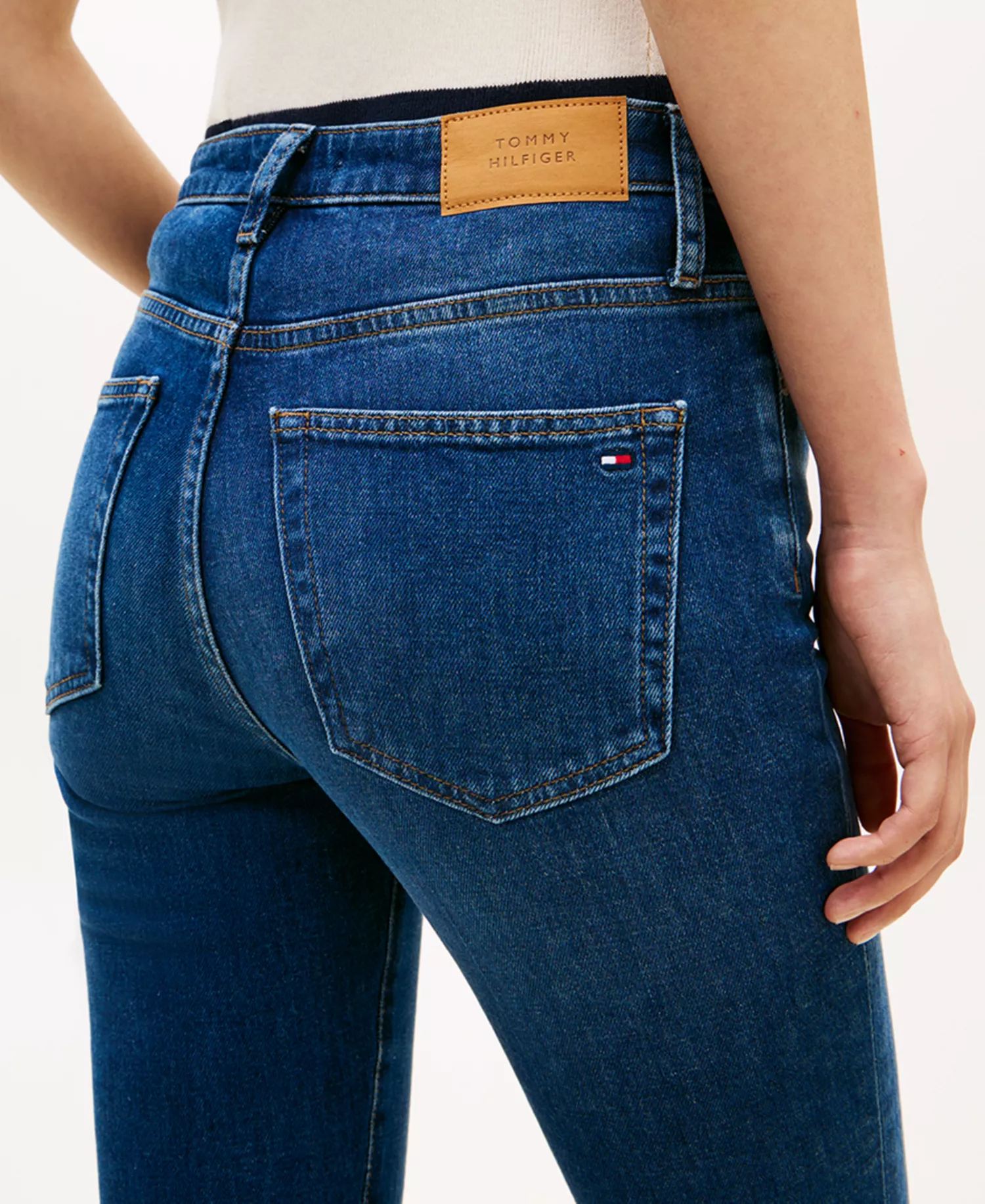 Women's Dark Blue Bootcut Jeans - Blue - 10