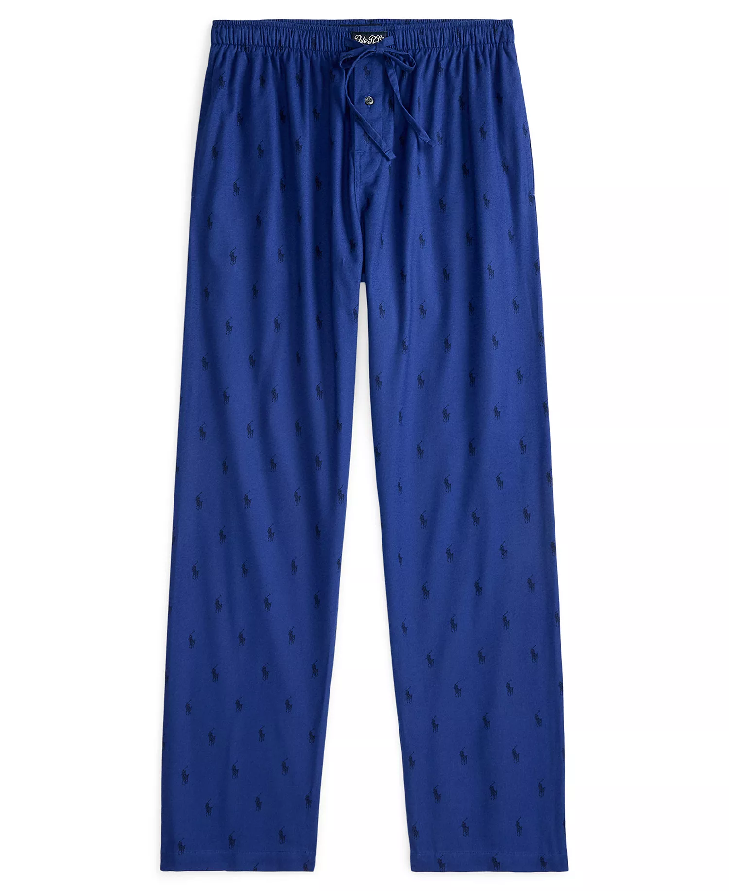 Men's Flannel Pony-Print Pajama Pants - Beach Royal - L