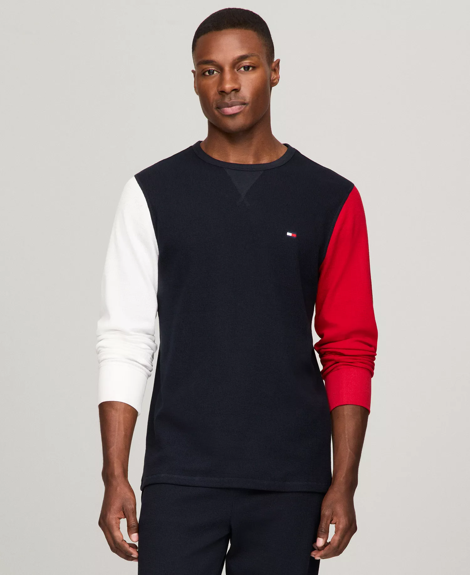 Men's Thermal Logo Long-Sleeve Pajama Shirt - Multi - L