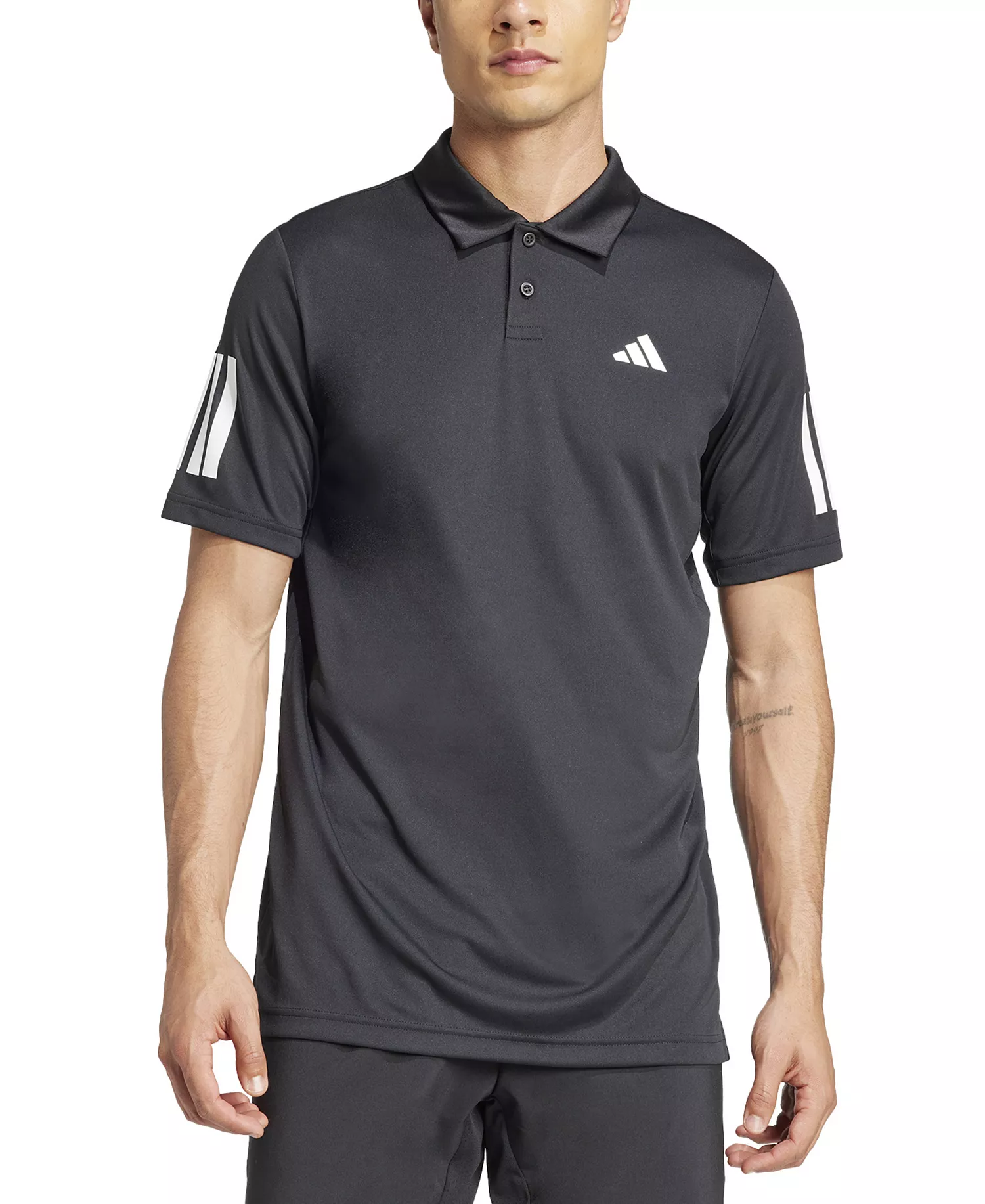Men's Club Tennis Climacool 3-Stripes Polo Shirt - Black - 2XL