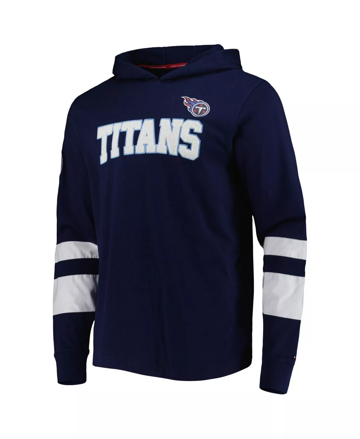 Men's Navy, White Tennessee Titans Alex Long Sleeve Hoodie T-shirt - Navy, White - 2XL
