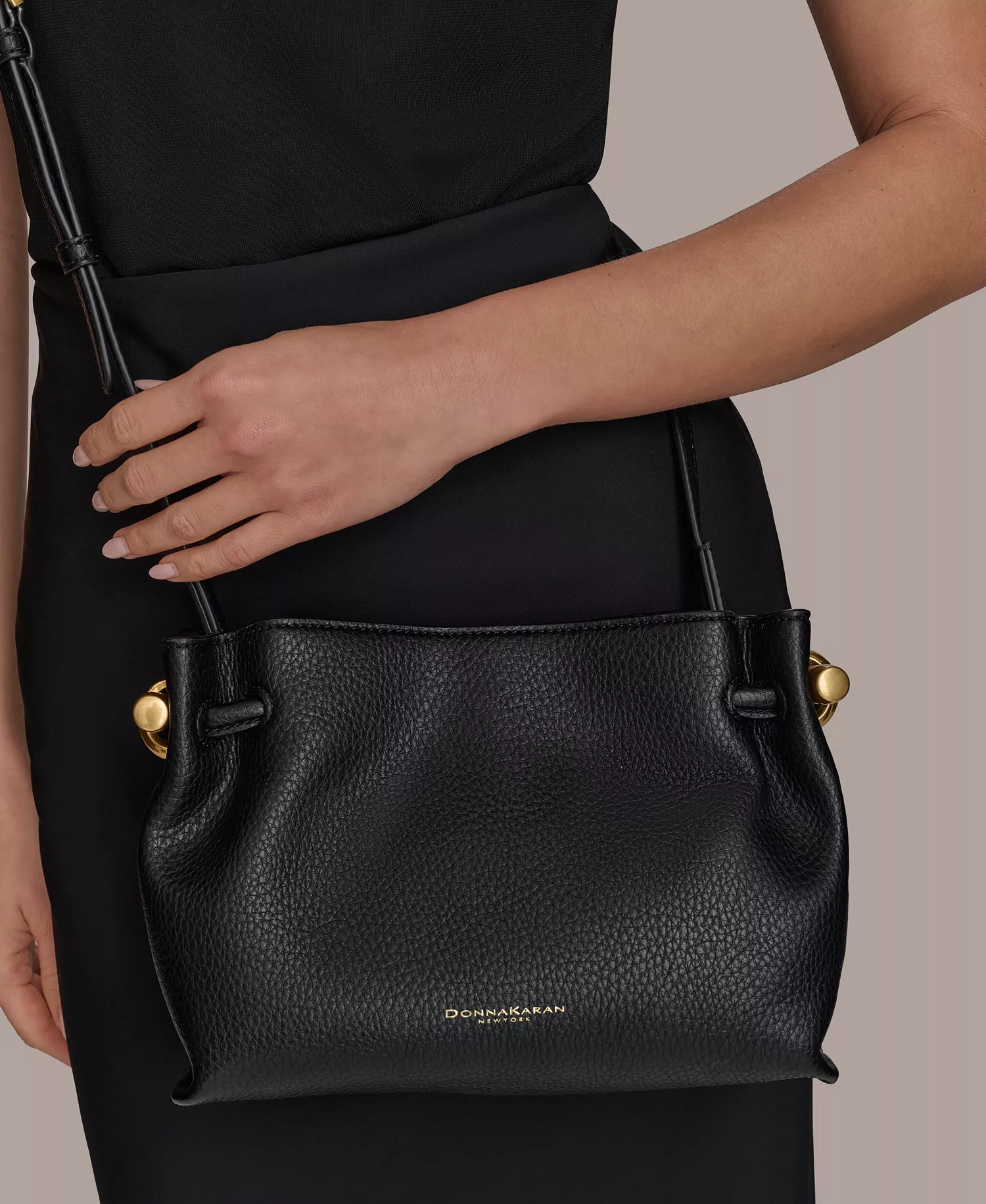 Cashmere Crossbody Bag - Black, Gold - NO SIZE