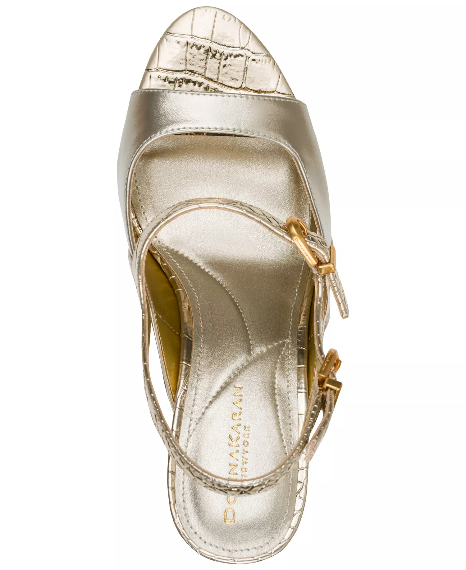 Women's Summer Slingback Dress Sandals - White Gold/Champagne - 10