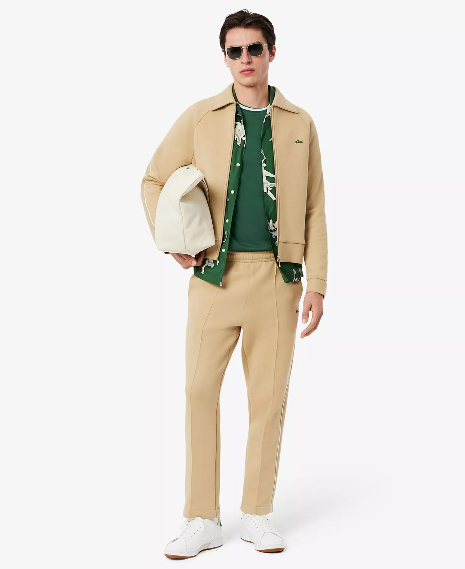 Men's Ribbed Collar T-Shirt - Green - 2XL