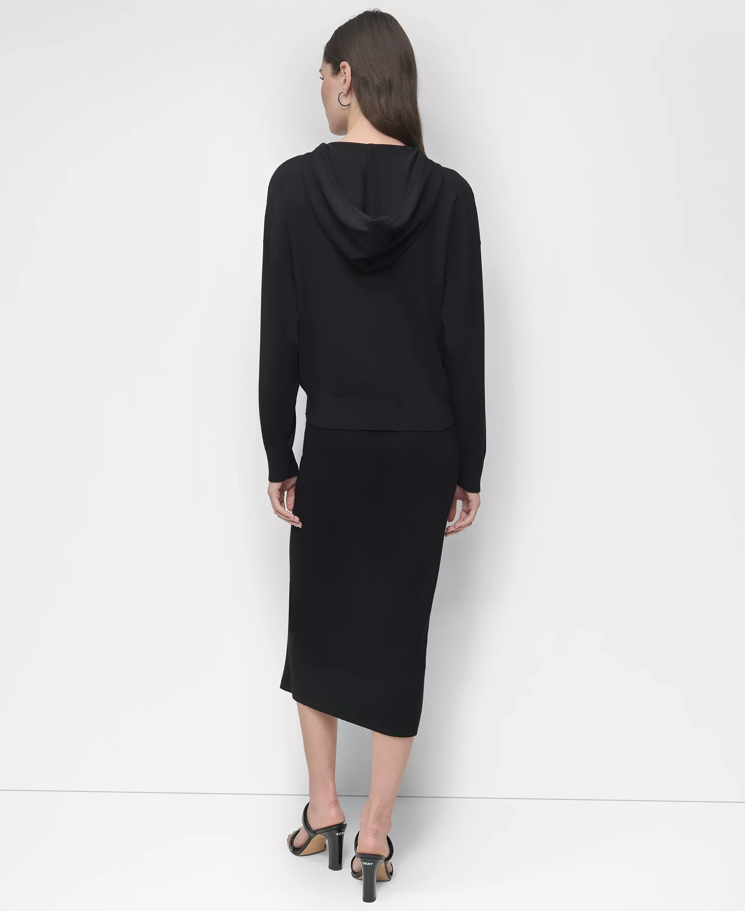 Women's Hooded Sweater  - Black - L