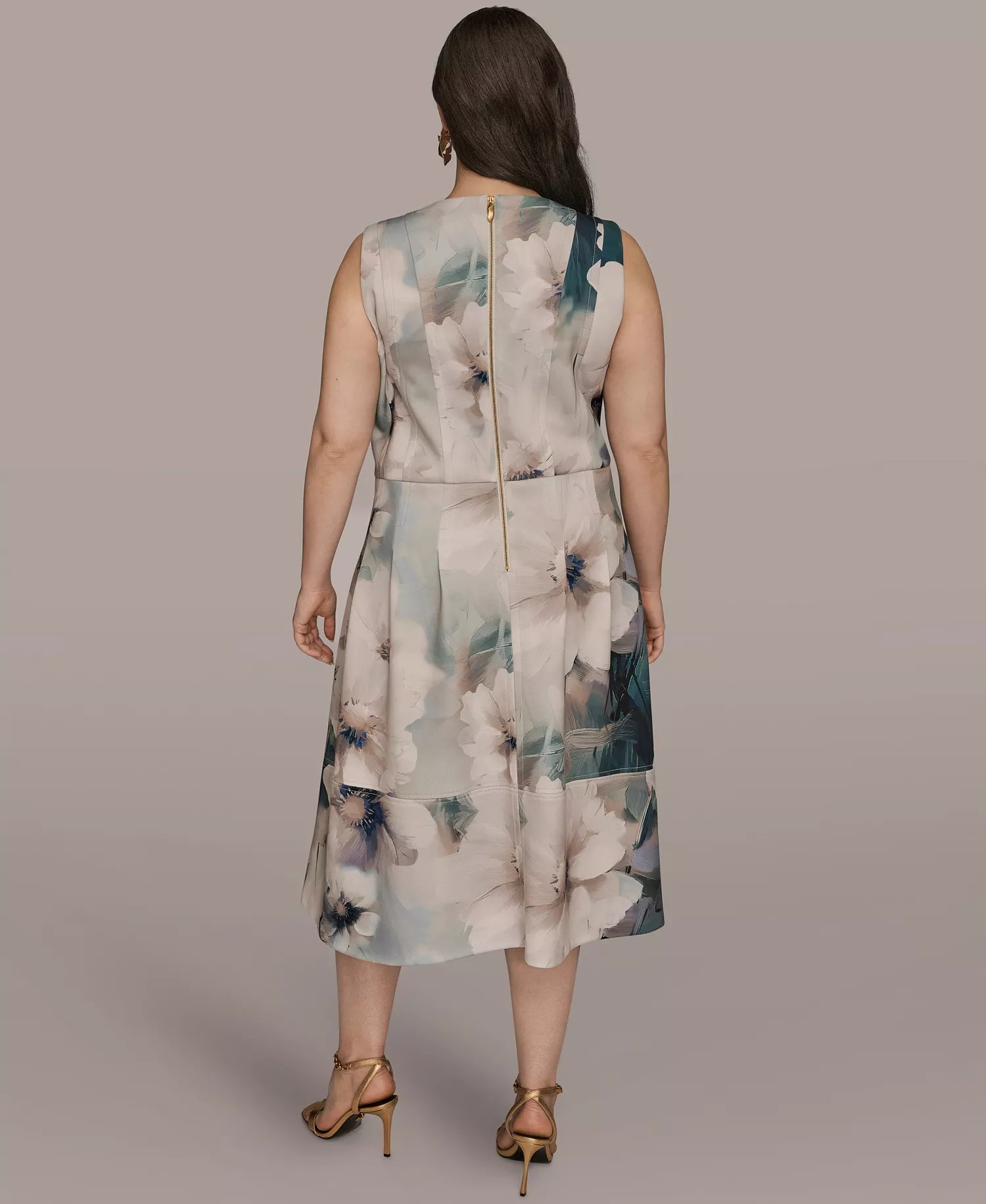 Plus Size Sleeveless Midi Dress - Laurel Multi - 14W