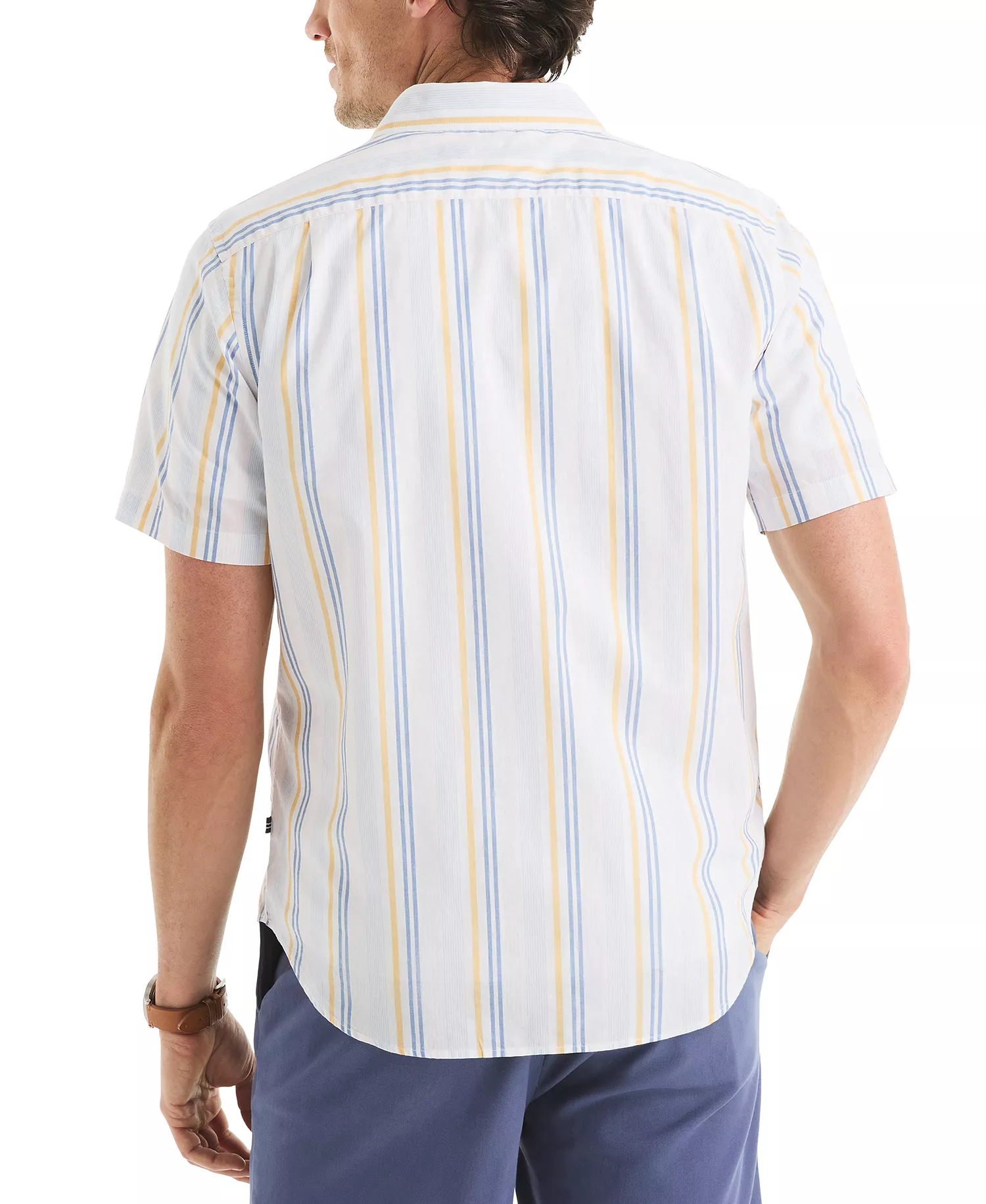 Men's Classic-Fit Stripe Shirt - Bright White - 2XL