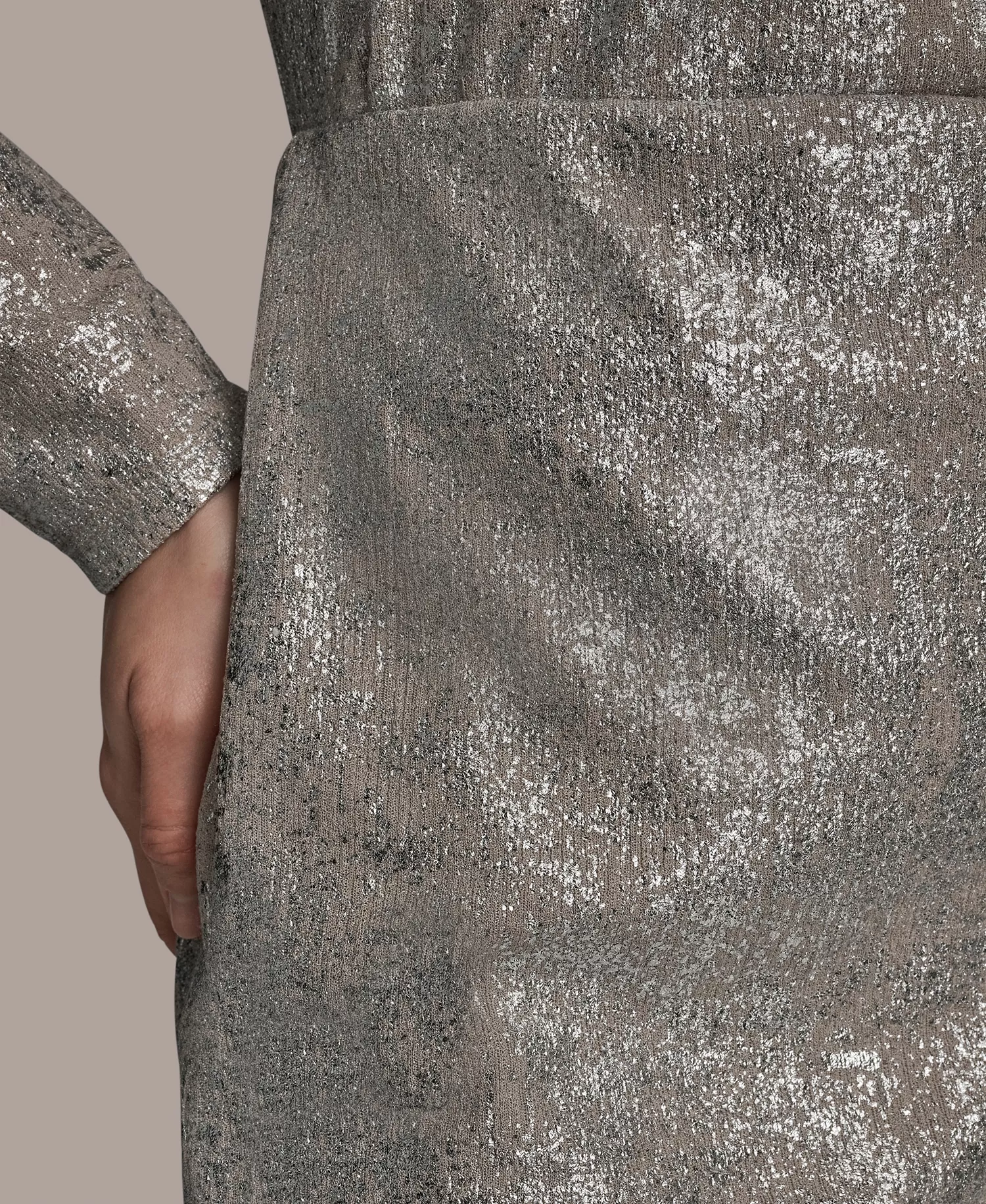 Women's Knee Length Pencil Skirt - Vapor/silver - L