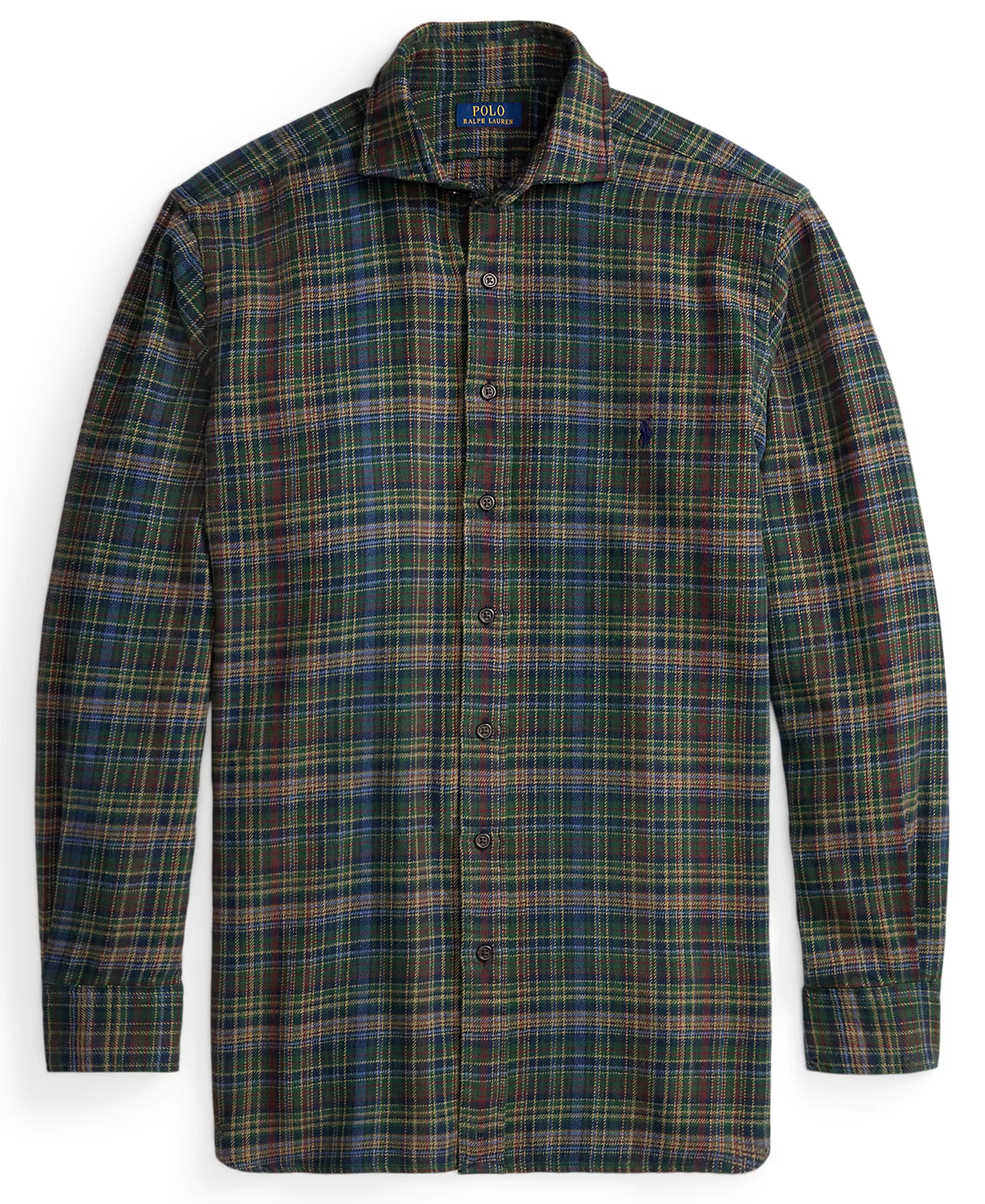 Men's Big & Tall Plaid Brushed Flannel Shirt - Pine Navy Multi - 2LT