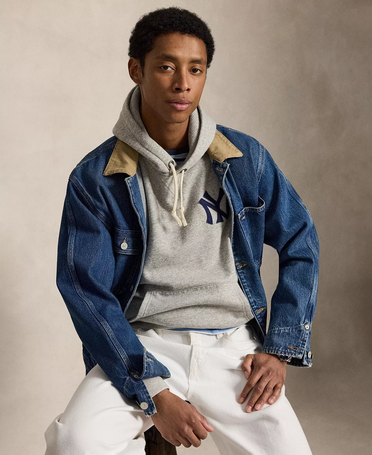 Men's Long-Sleeve Hooded Sweatshirt - Loft Heather - 2XL