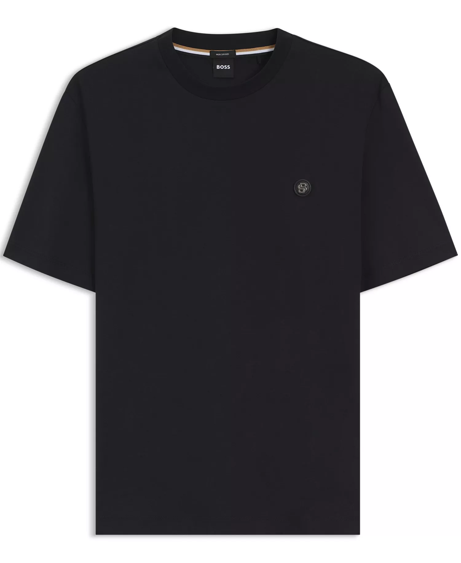 Men's Mercerized-Cotton Double B Monogram T-Shirt - Dark Blue - L