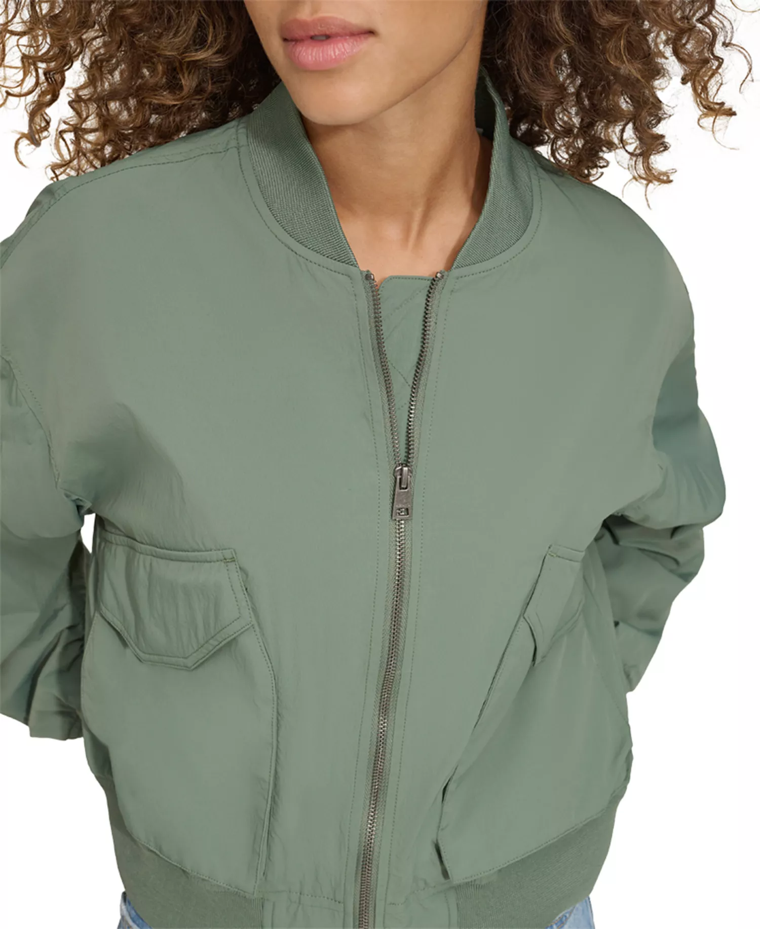 Women's Lightweight Techy Bomber Jacket - Dk Forest - L