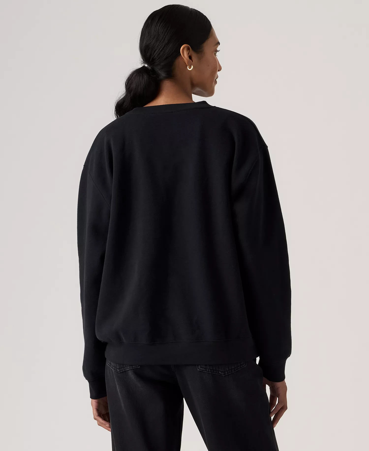 Women's Rhinestone Everyday Crewneck Sweatshirt - Rhinestone Bw Anthracite - L