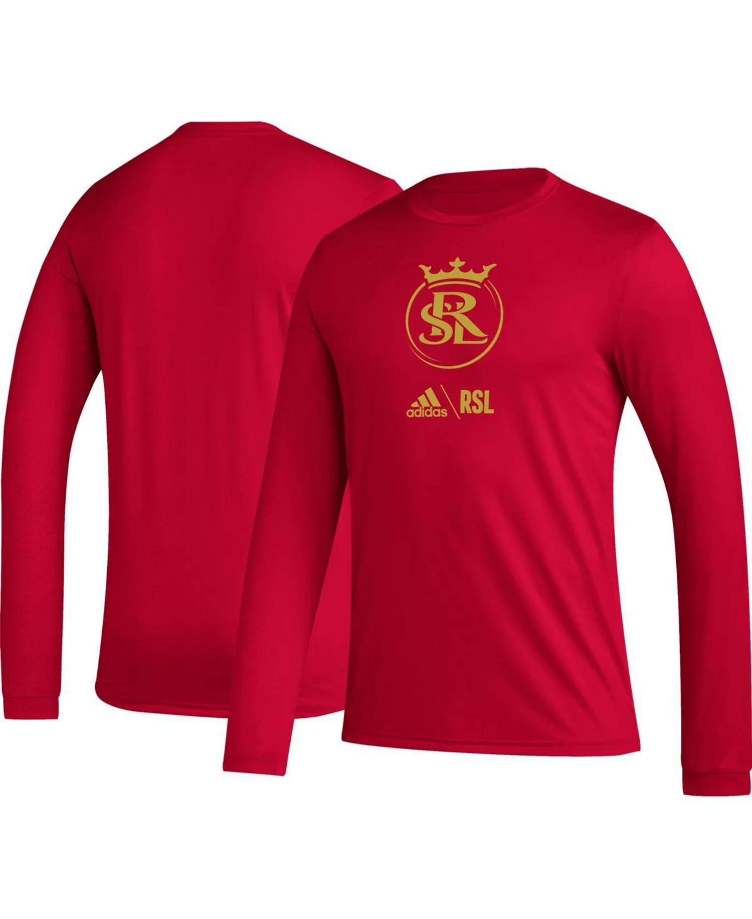 Men's Red Real Salt Lake Icon AEROREADY Long Sleeve T-shirt - Red - XL