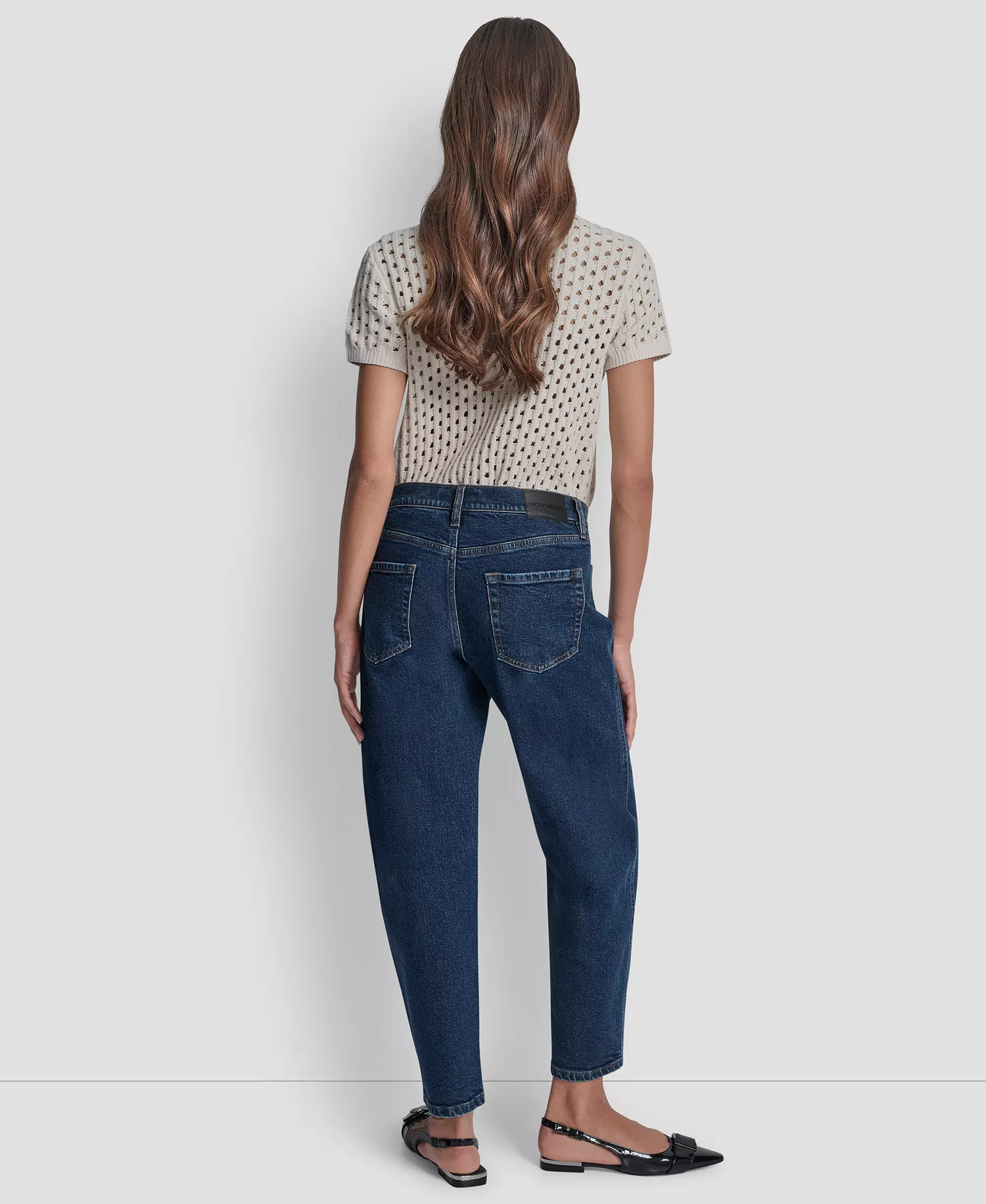 Petite Mid-Rise Barrel-Leg Jeans - Plymouth - 25P