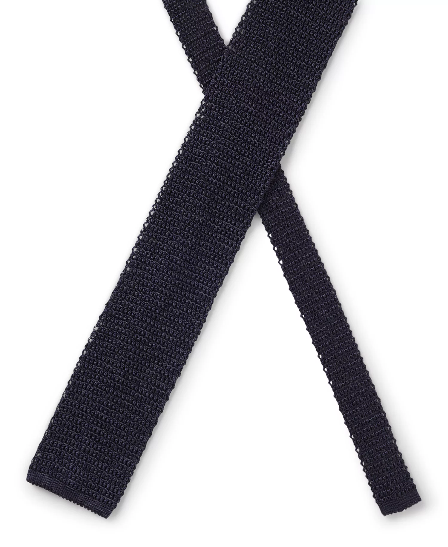 BECKHAM x BOSS Men's Knit Silk Tie - Dark Blue - ONE SIZE